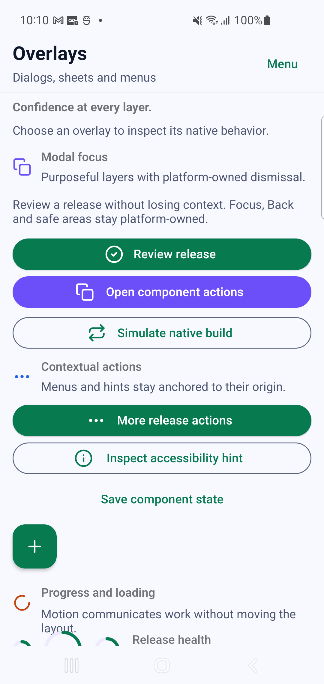 PAM Native UI overlays showcase
