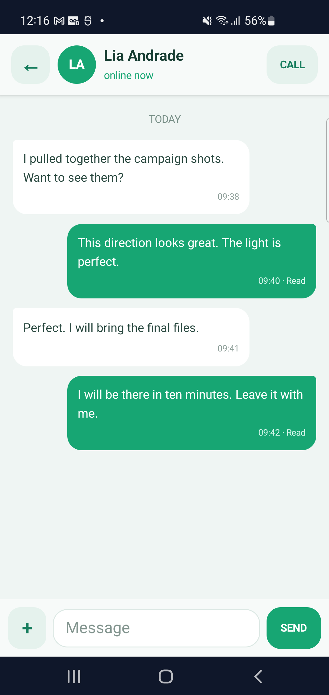 Chat built with PAM Native