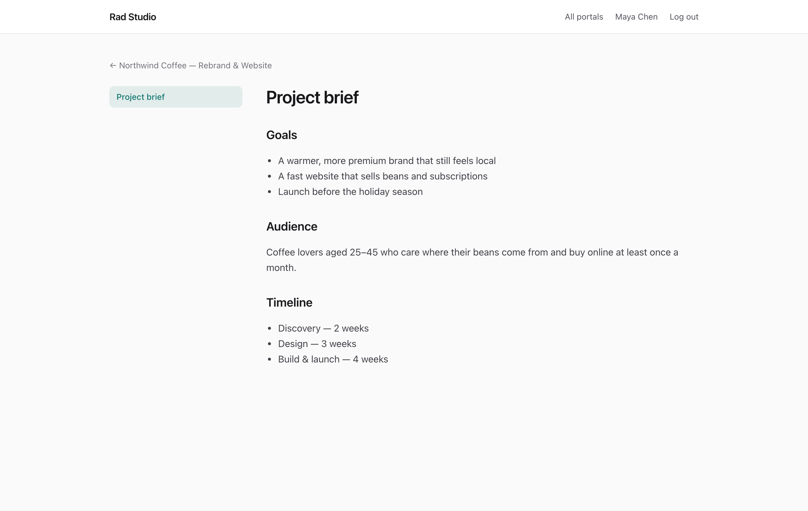 Content page