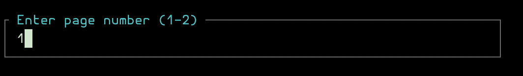 Pagination screen