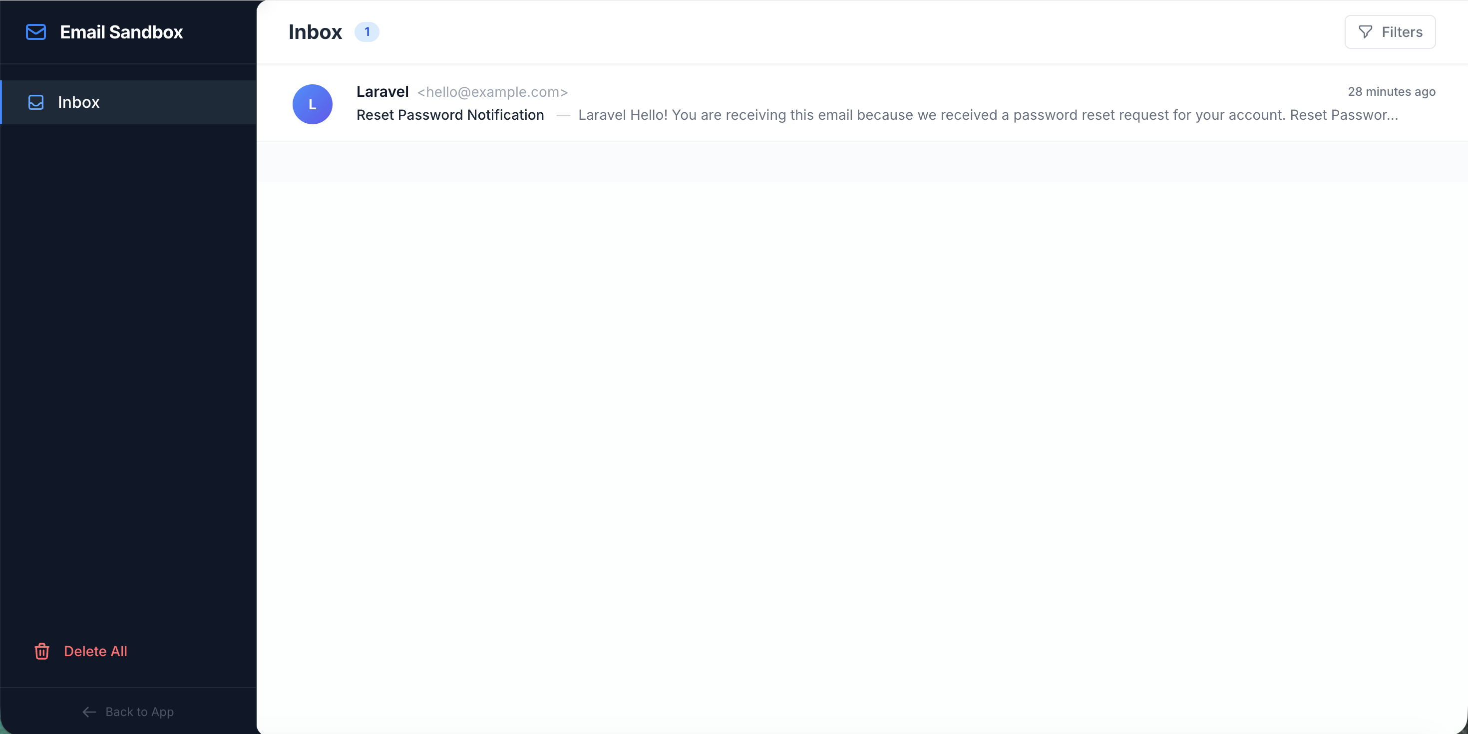 Email Sandbox inbox