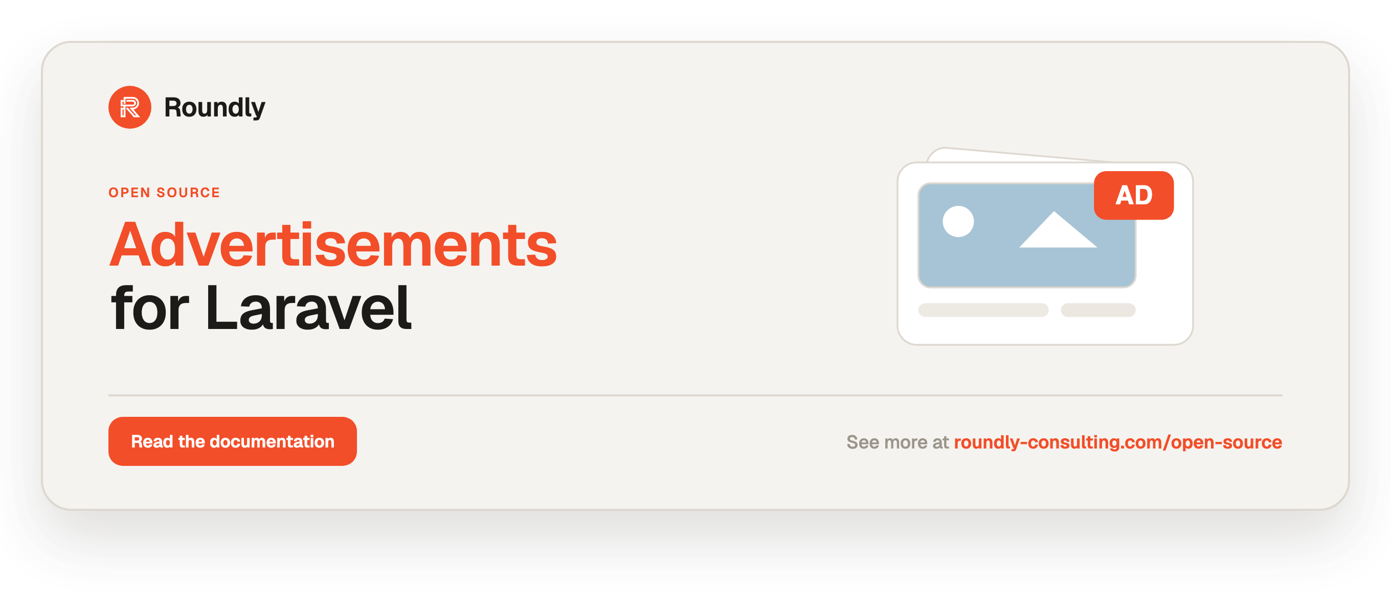 Advertisements for Laravel — Roundly open source