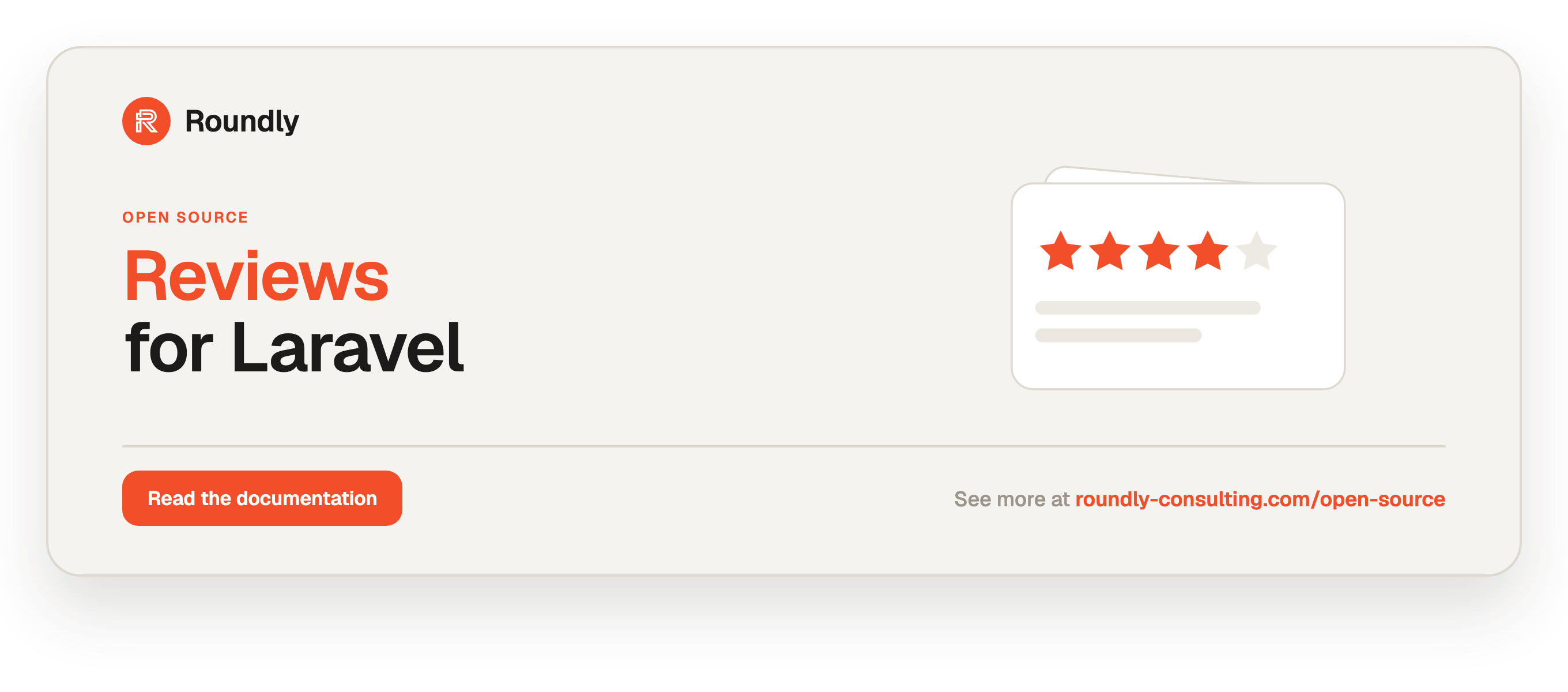 Reviews for Laravel — Roundly open source