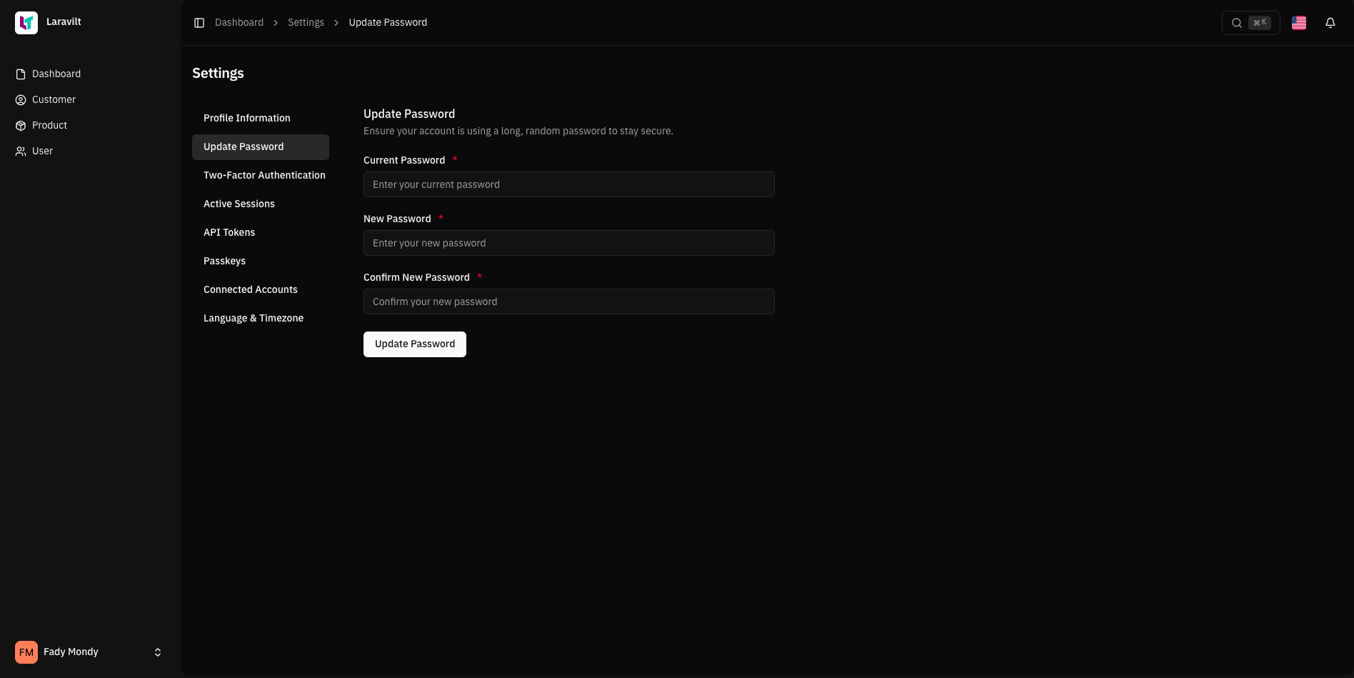 Password Settings