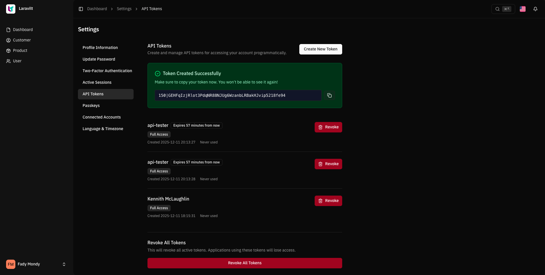 API Tokens