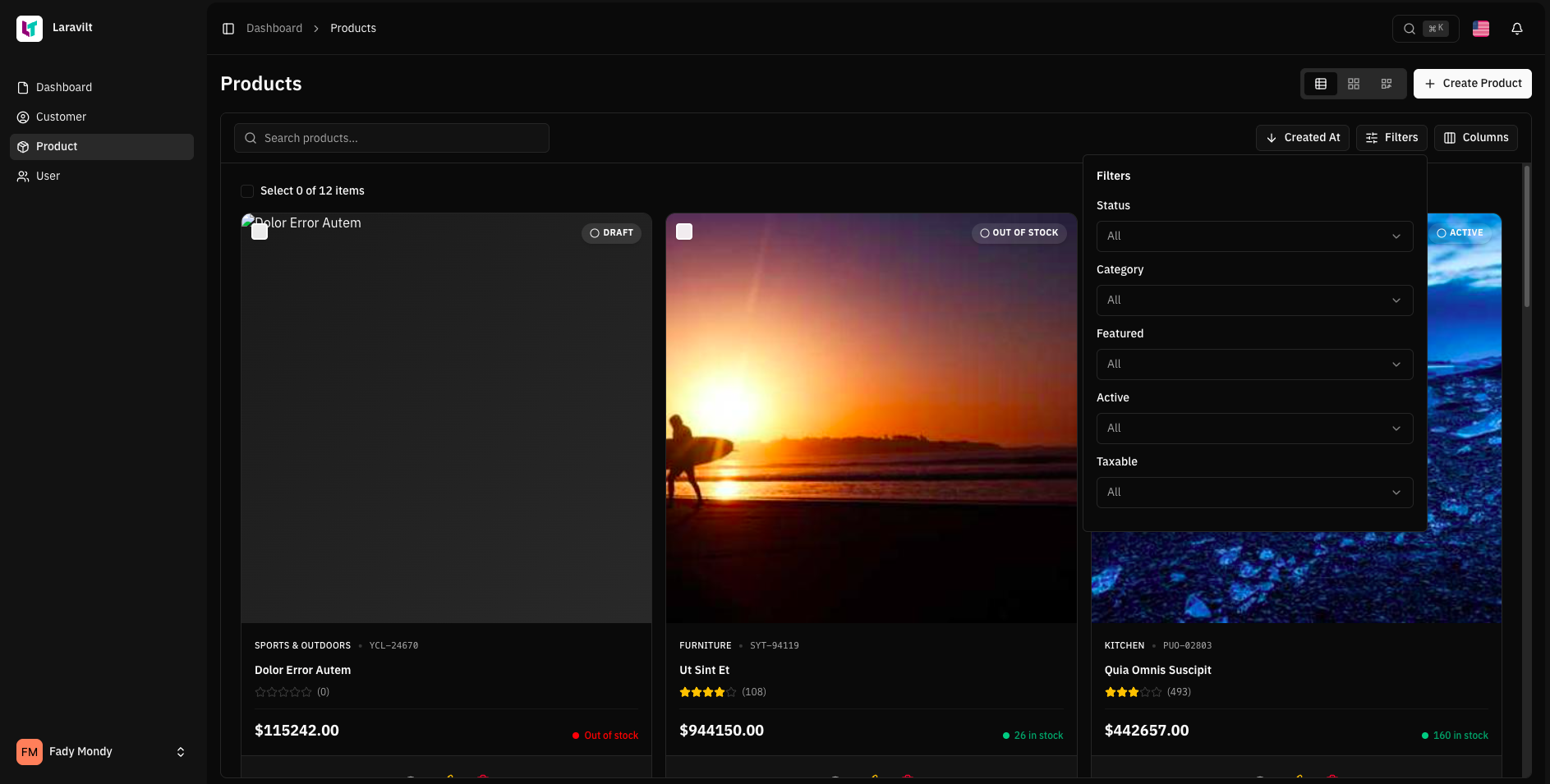 Grid with Filters