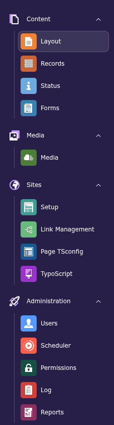 Backend icons