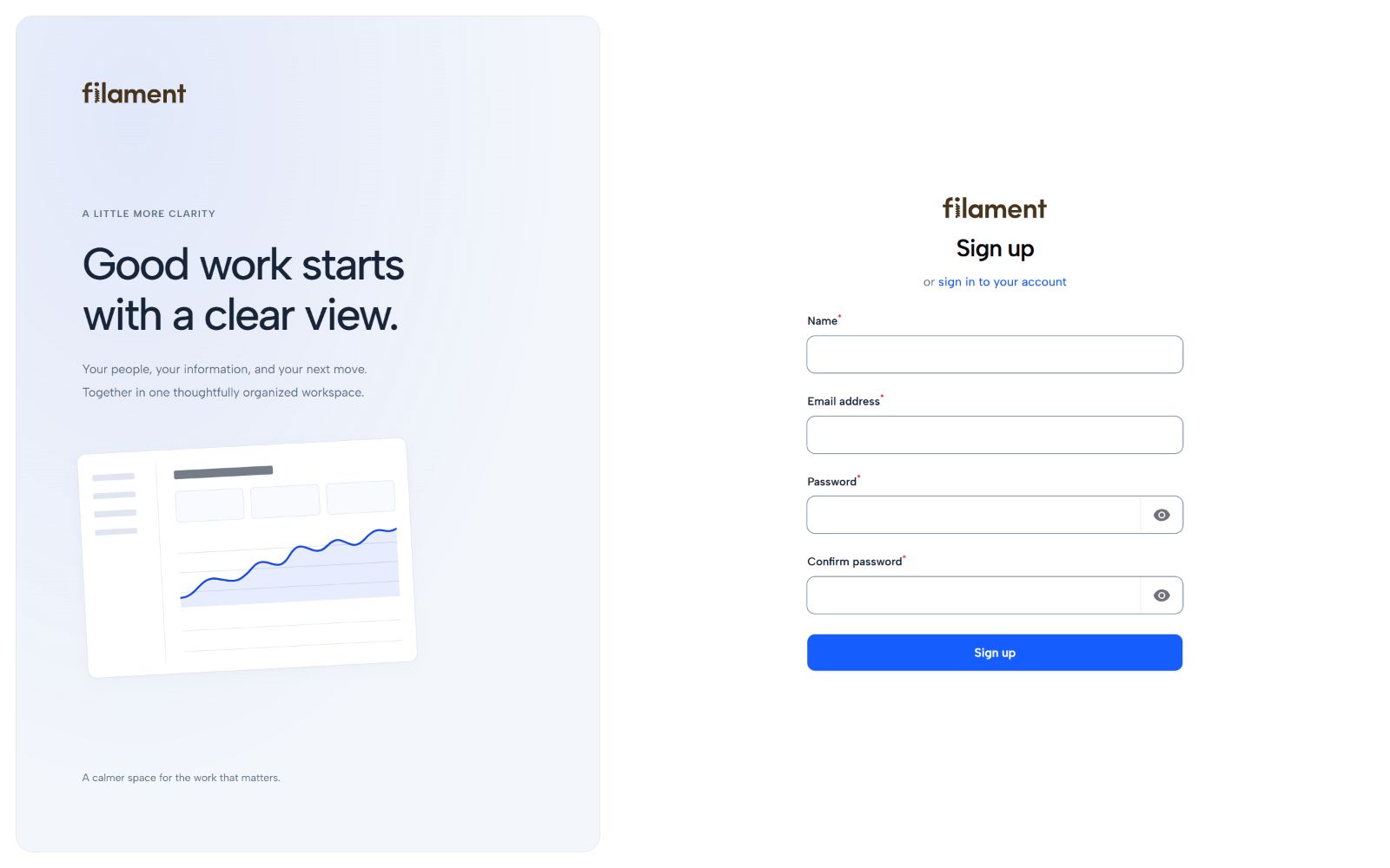 Native registration with MeUI