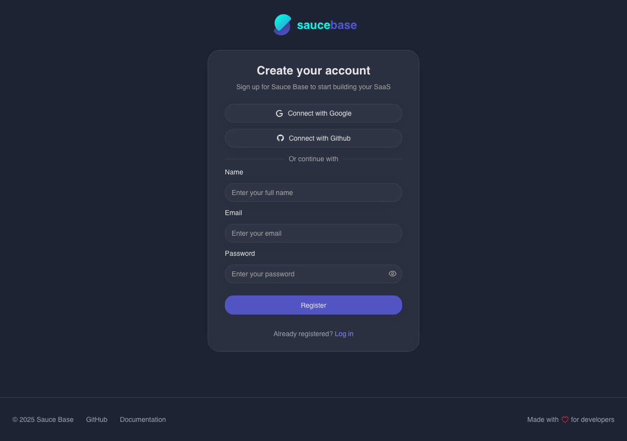 Register - Dark Theme