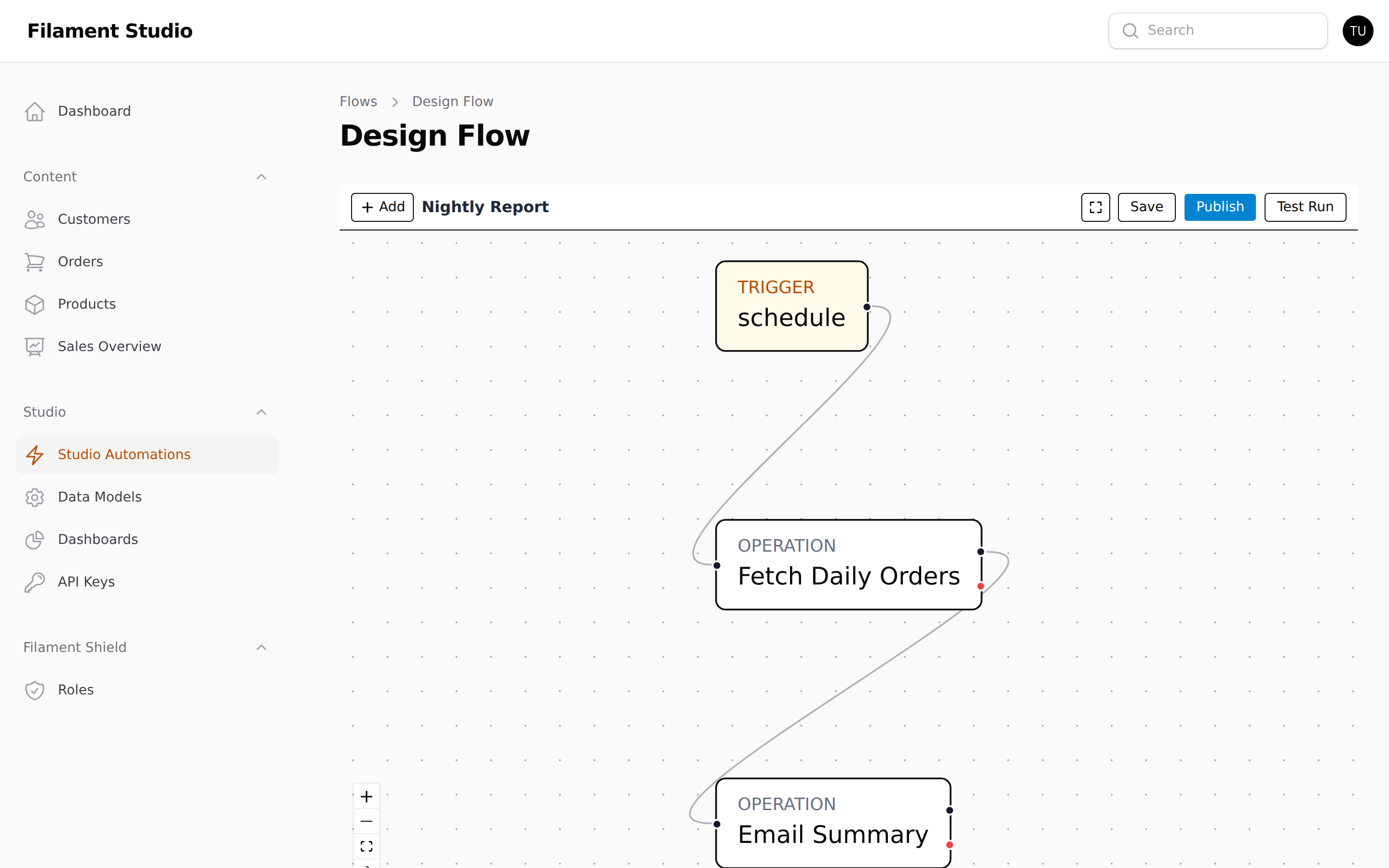 Flow designer