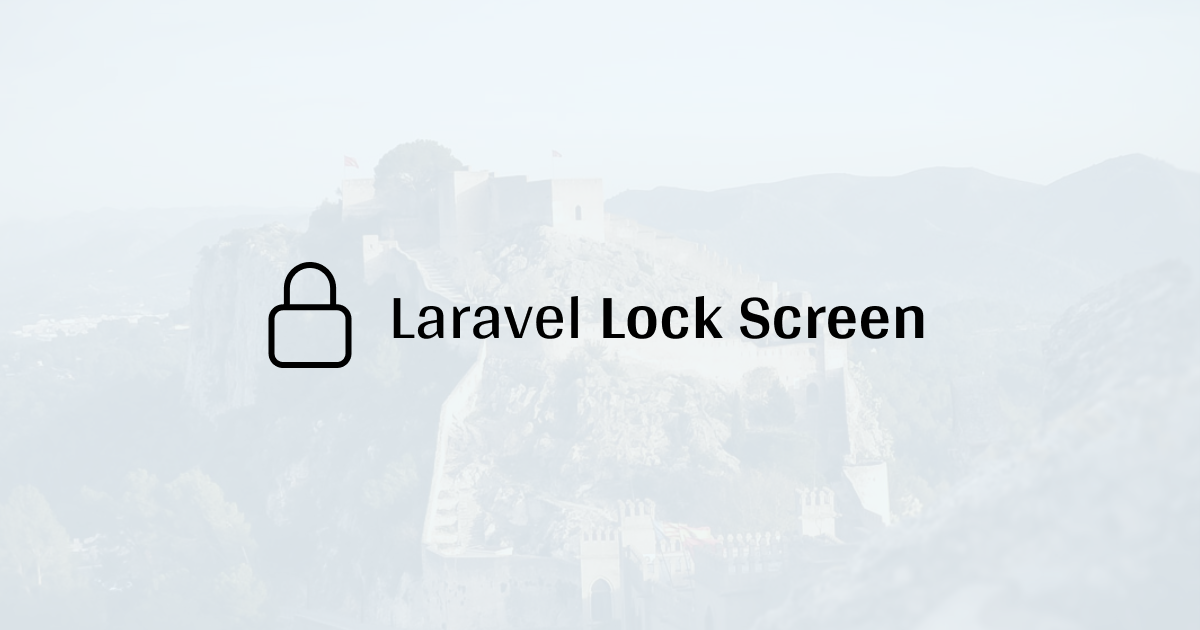 Laravel Lock Screen by Sertxu Developer