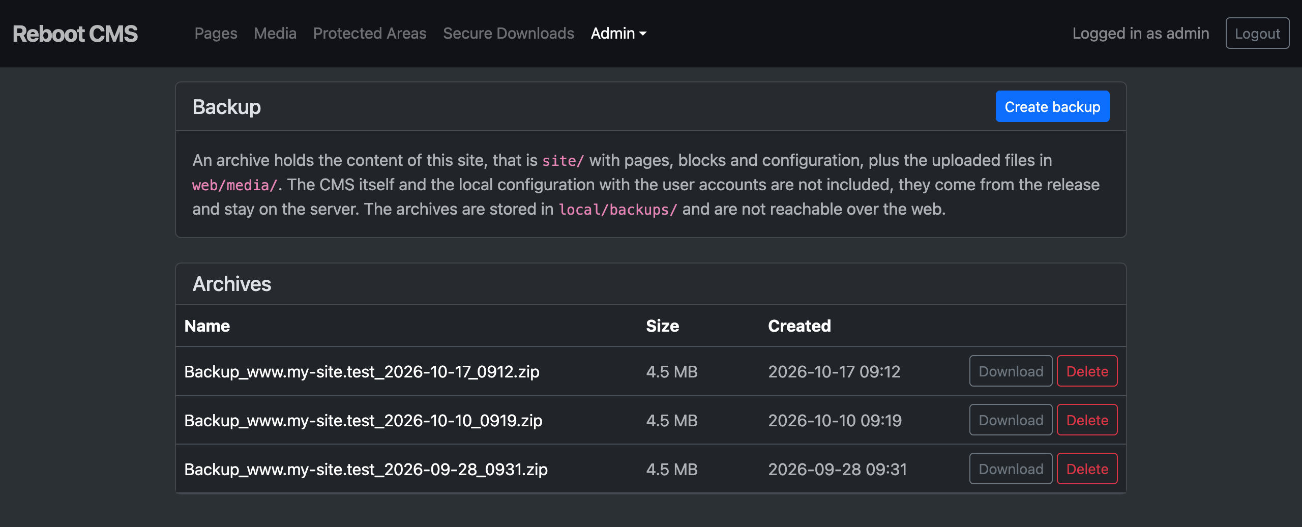 Backup