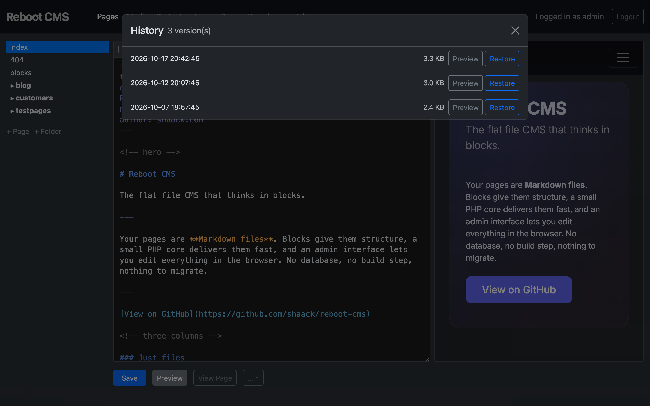 Page history