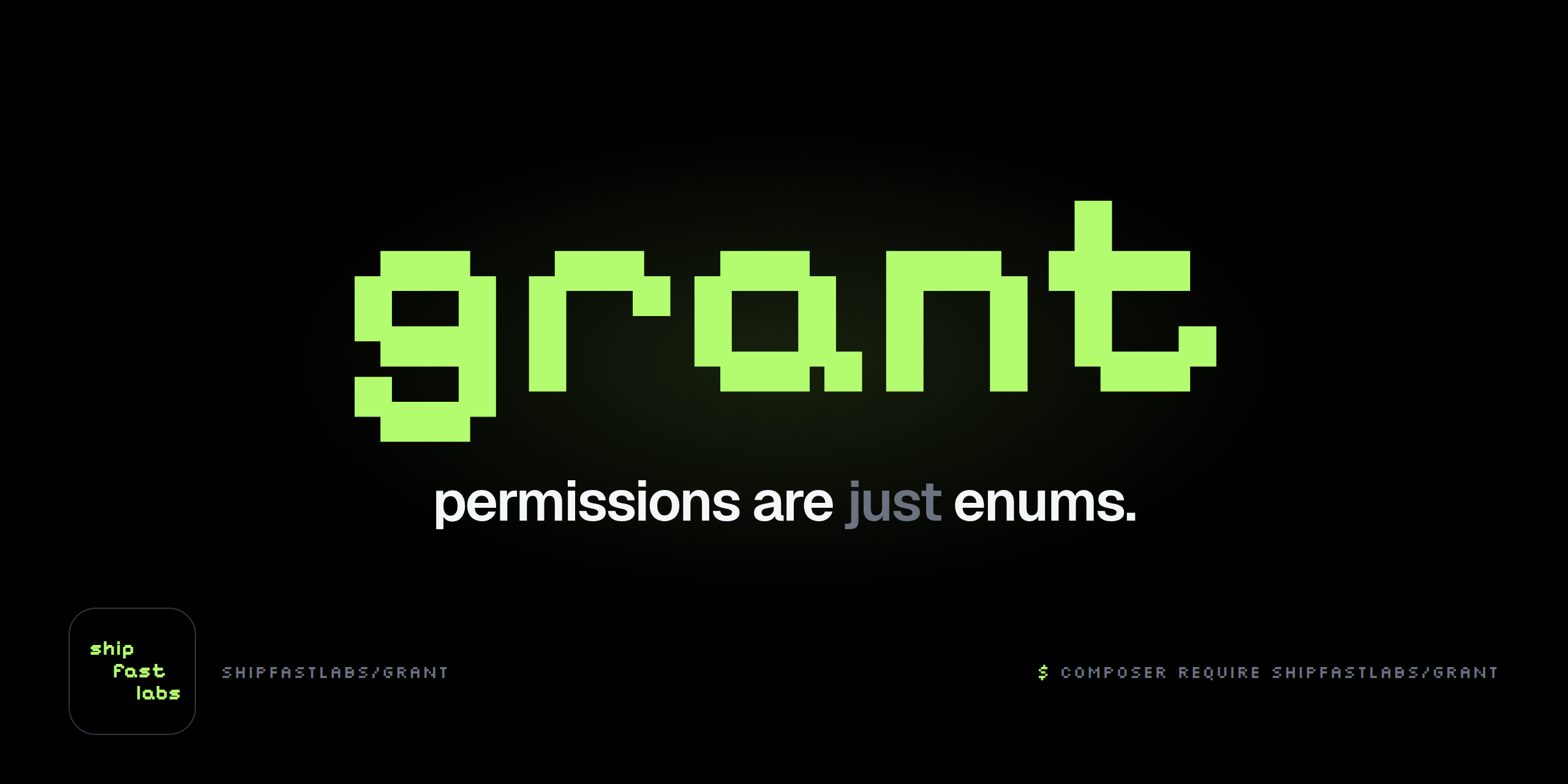 Grant: roles and permissions as PHP enums for Laravel