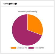 Preview of Storage usage widget