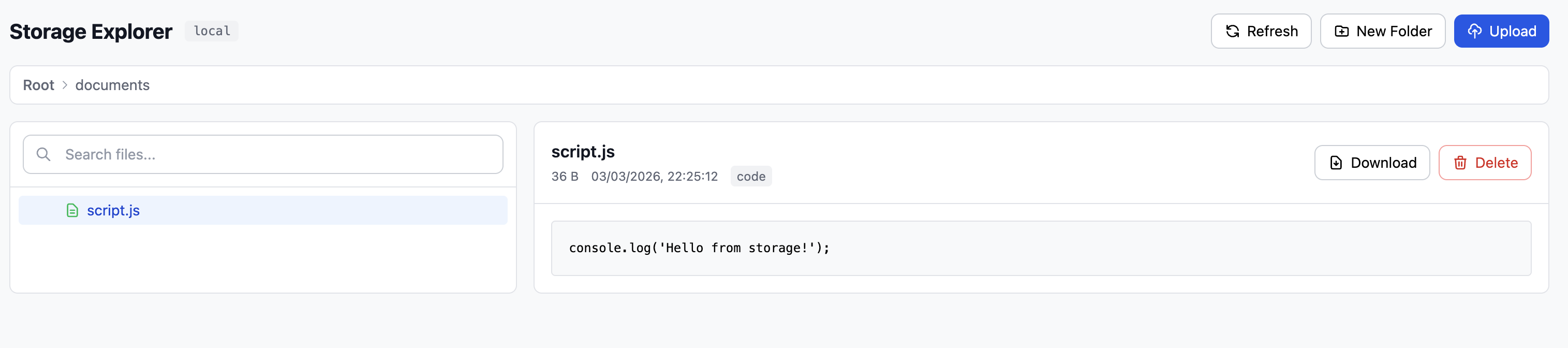 Javascript file preview