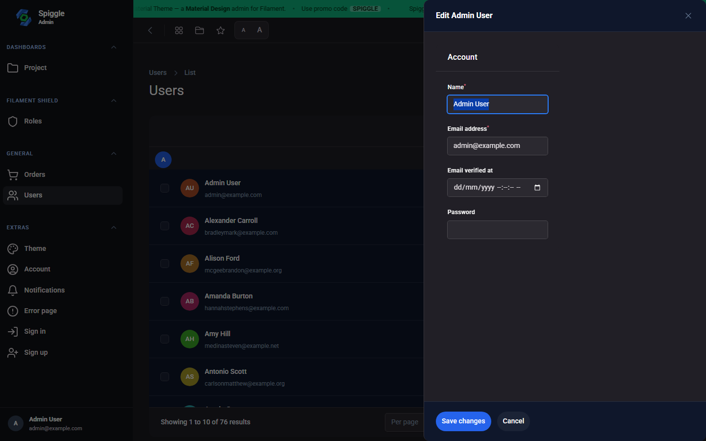 List view edit