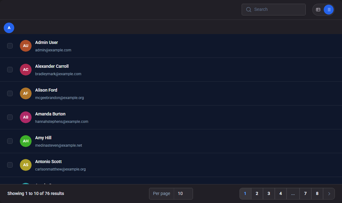 List view