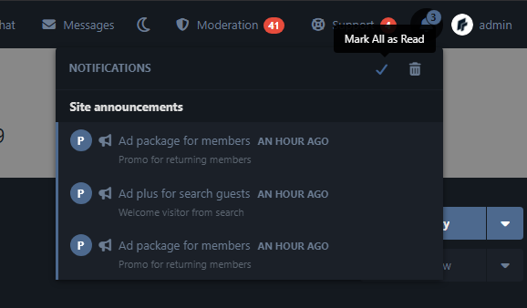 Notifications bell