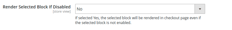 Render selected block if it's not enabled