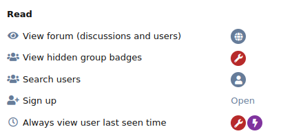 Open Sign up in Flarum admin panel