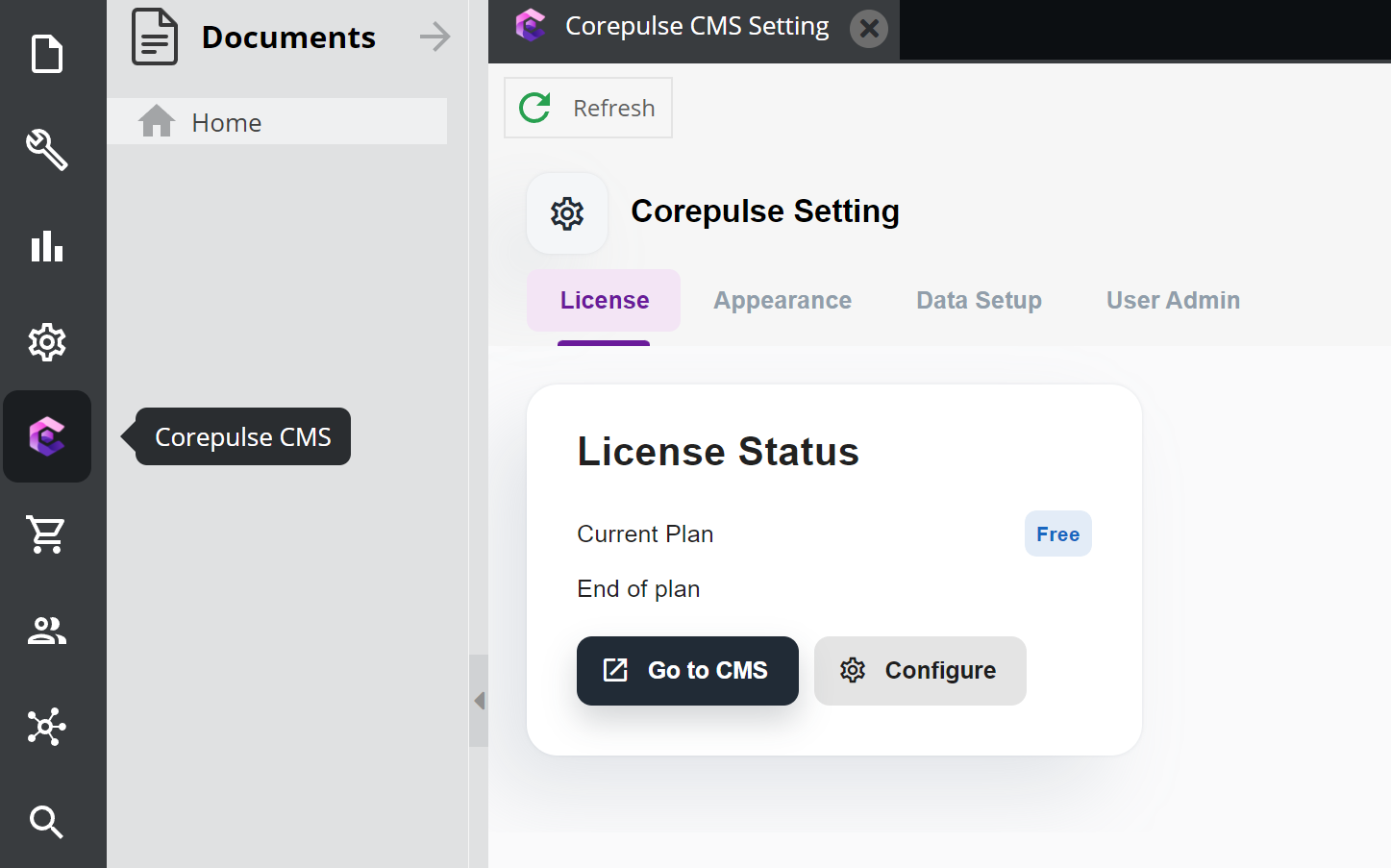 Setup default in Pimcore admin UI
