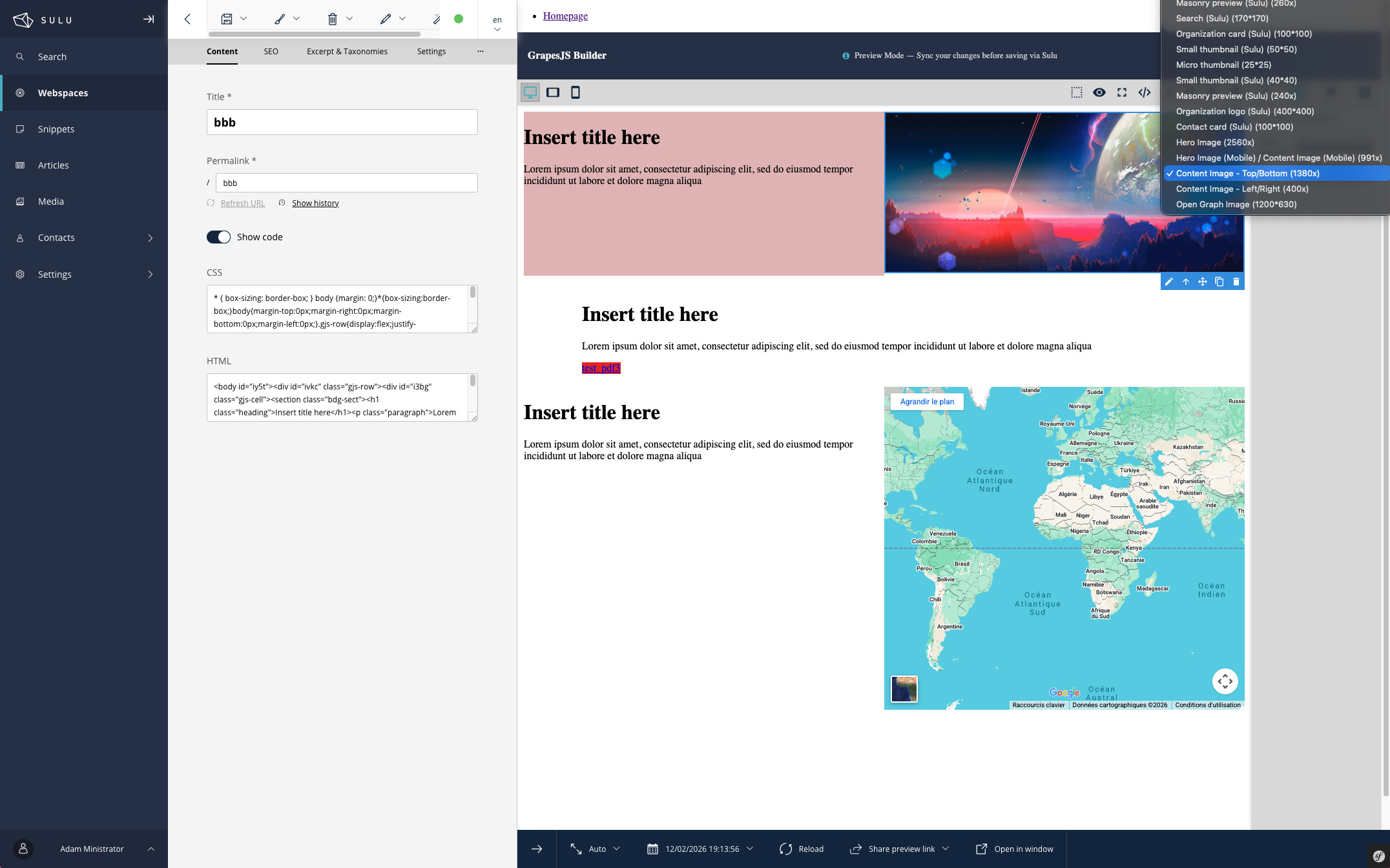 Image Format Selector