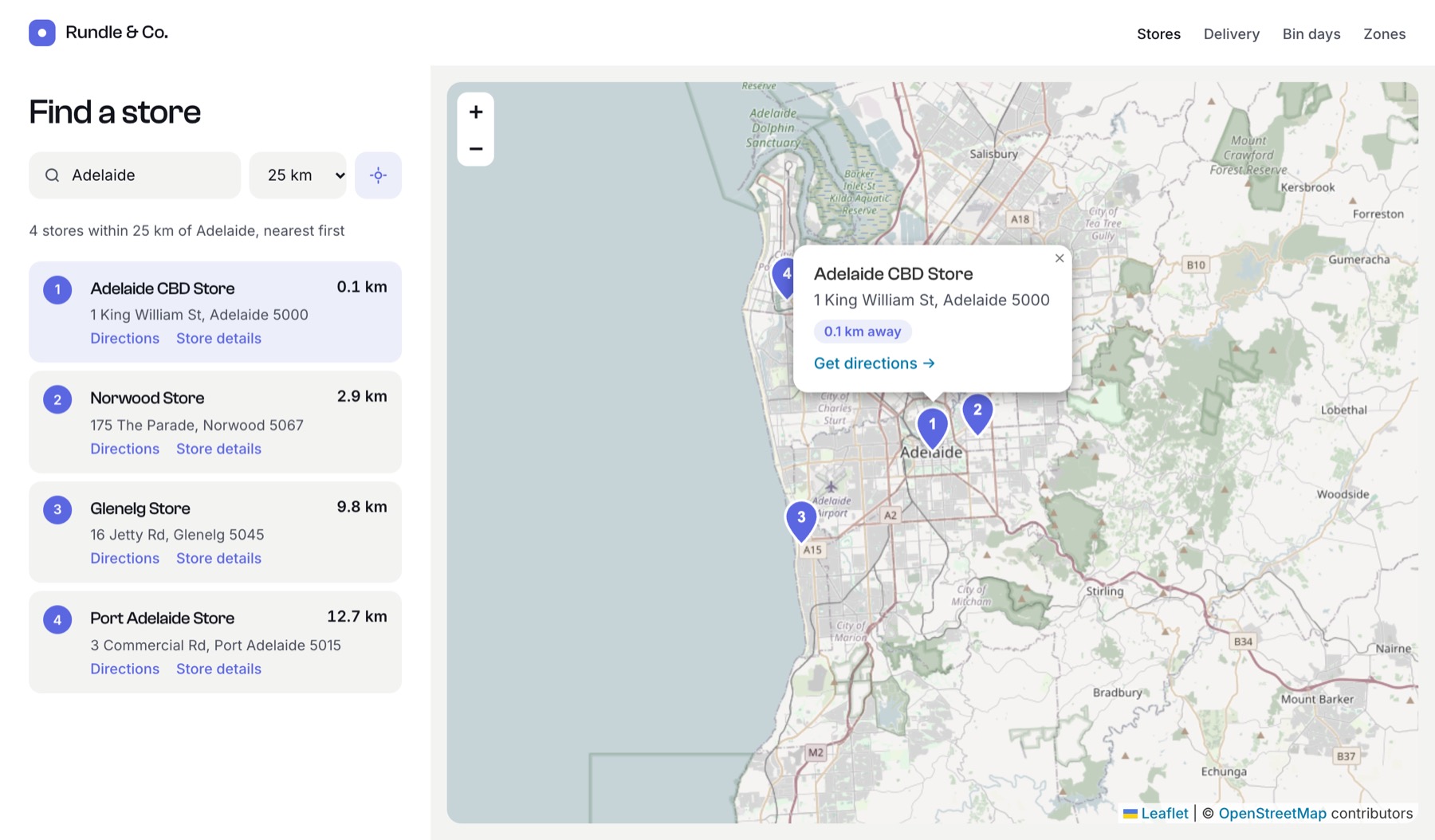 Store locator