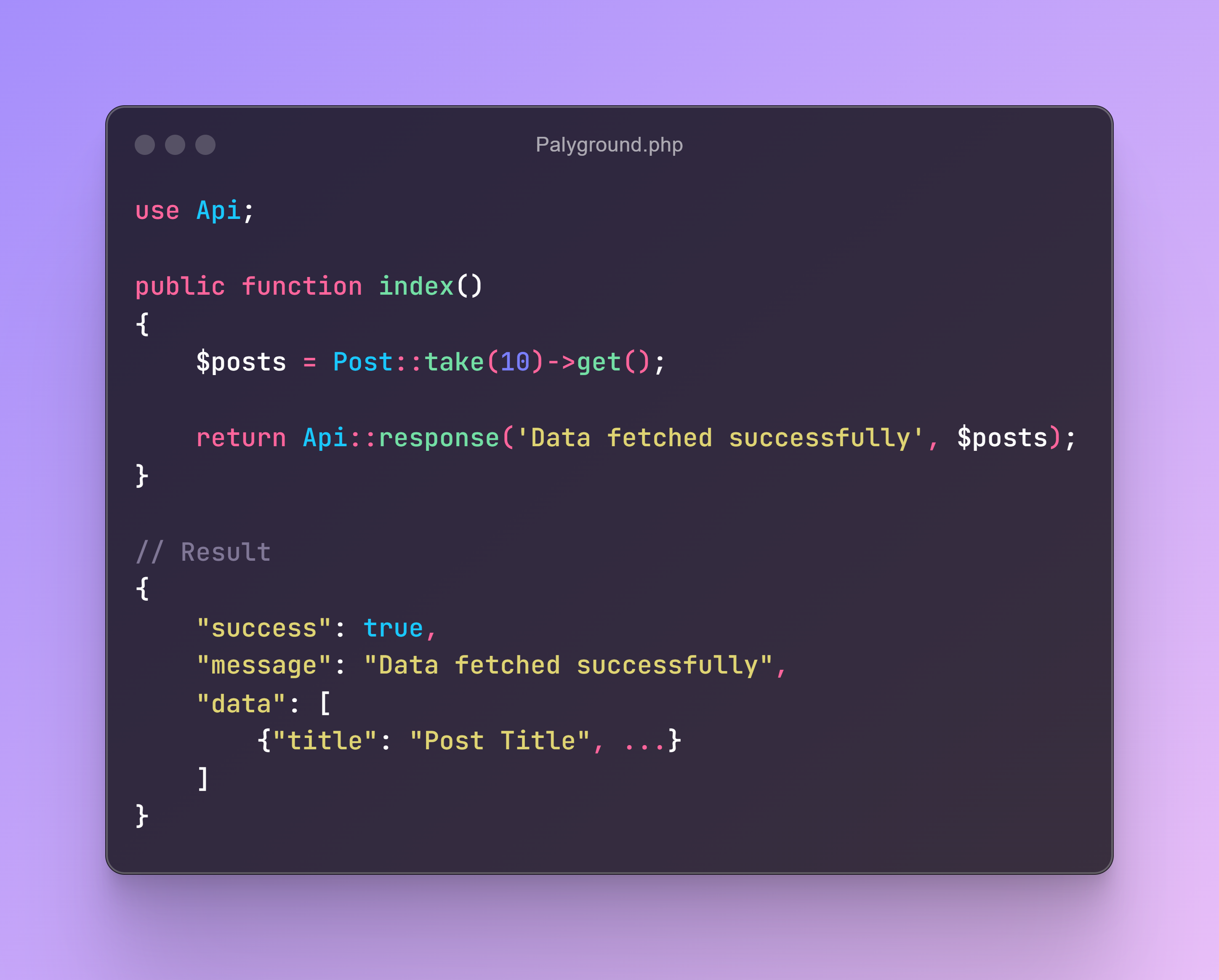 Laravel API Response