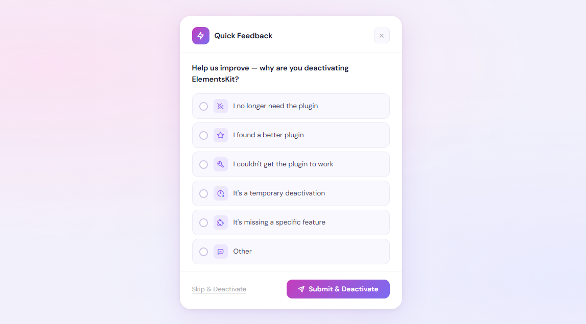 Feedback SDK Banner