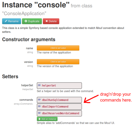 The console instance