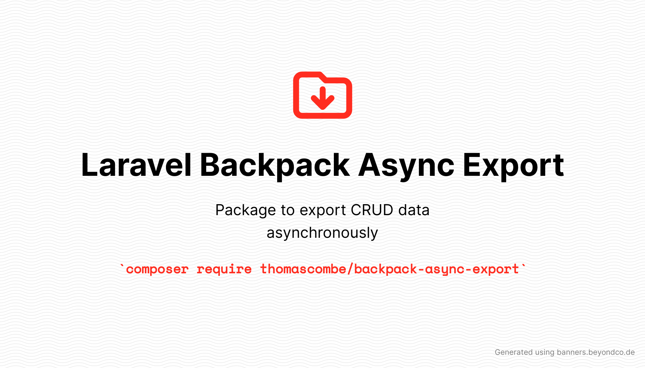 Social Card of Laravel Backpack Async Export