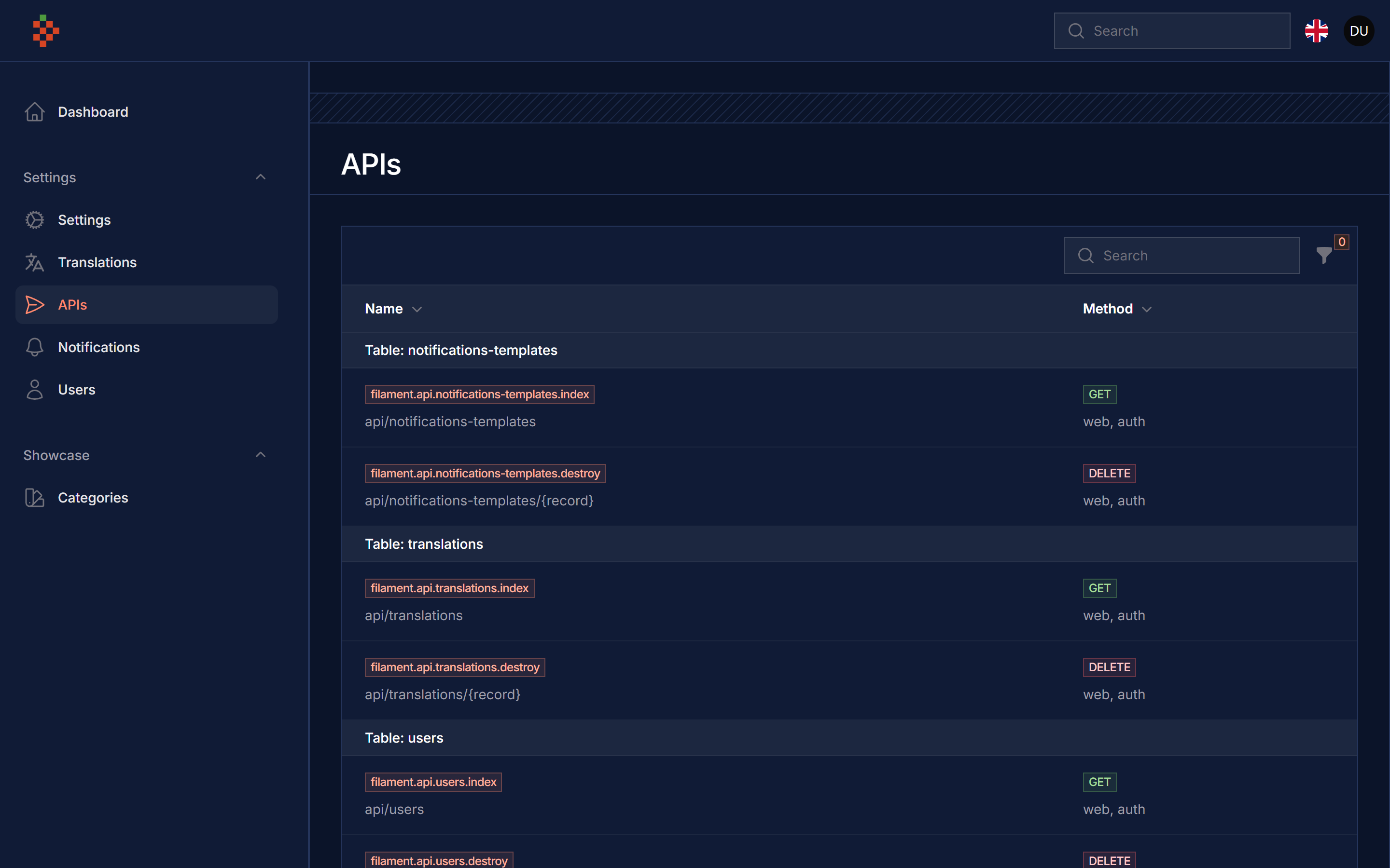 APIs Resource Dark