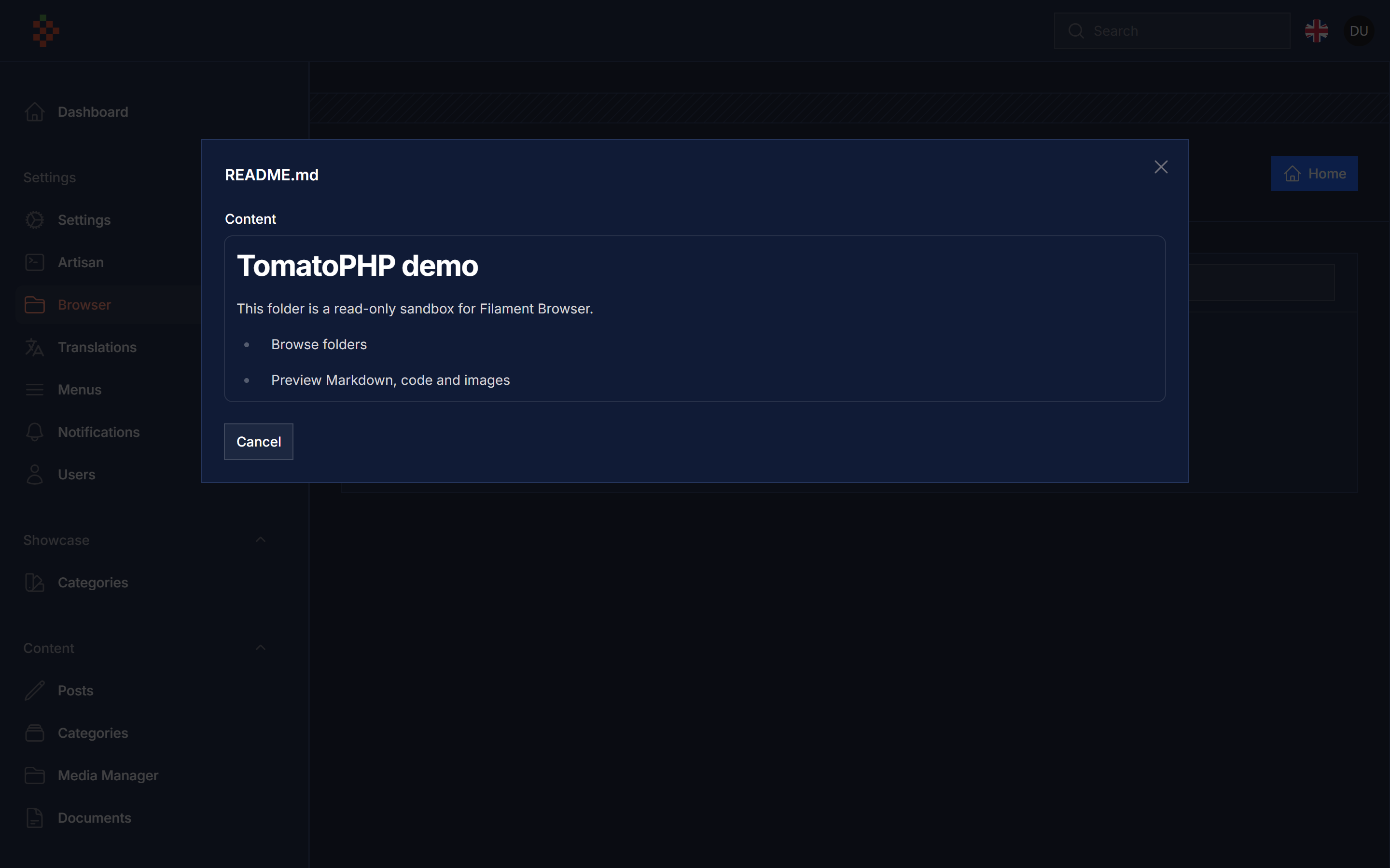 Markdown preview