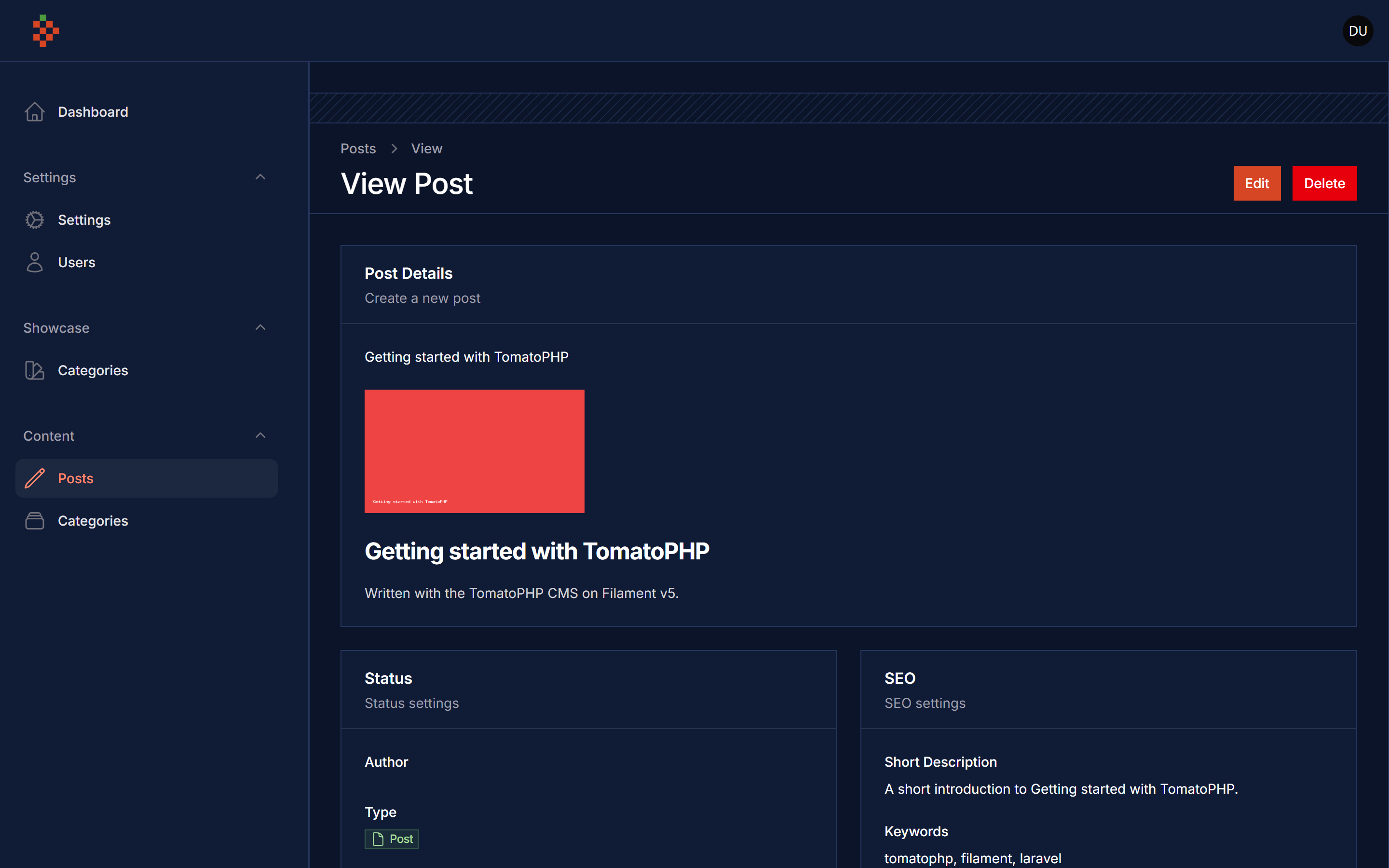 Posts View Dark