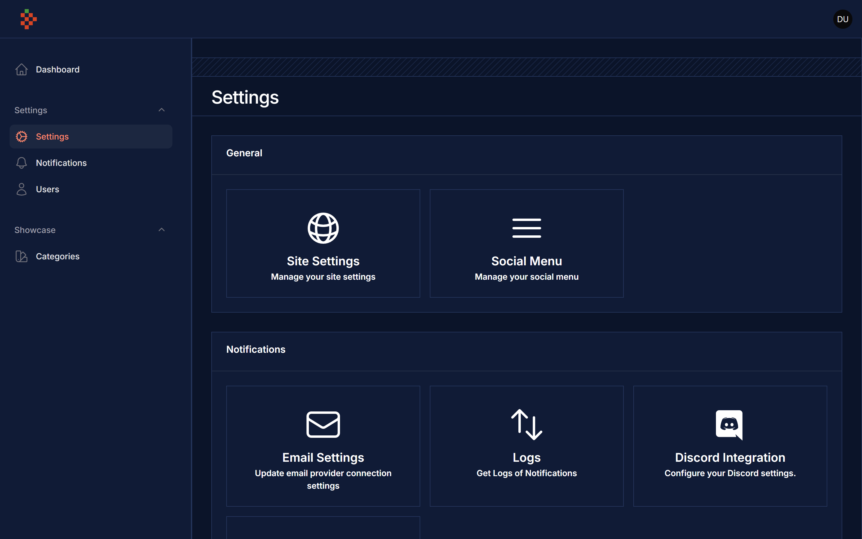 Settings Hub