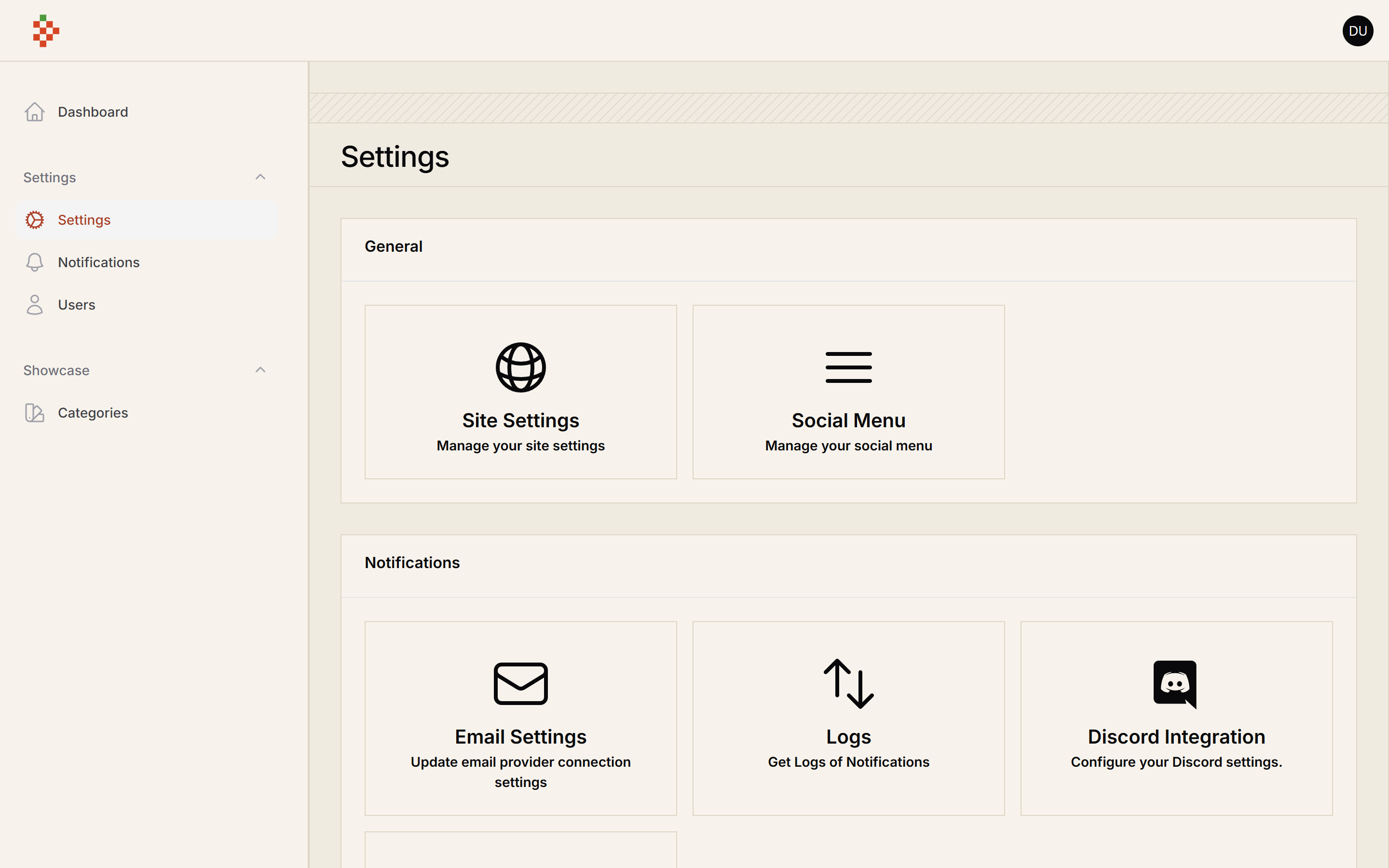 Settings Hub