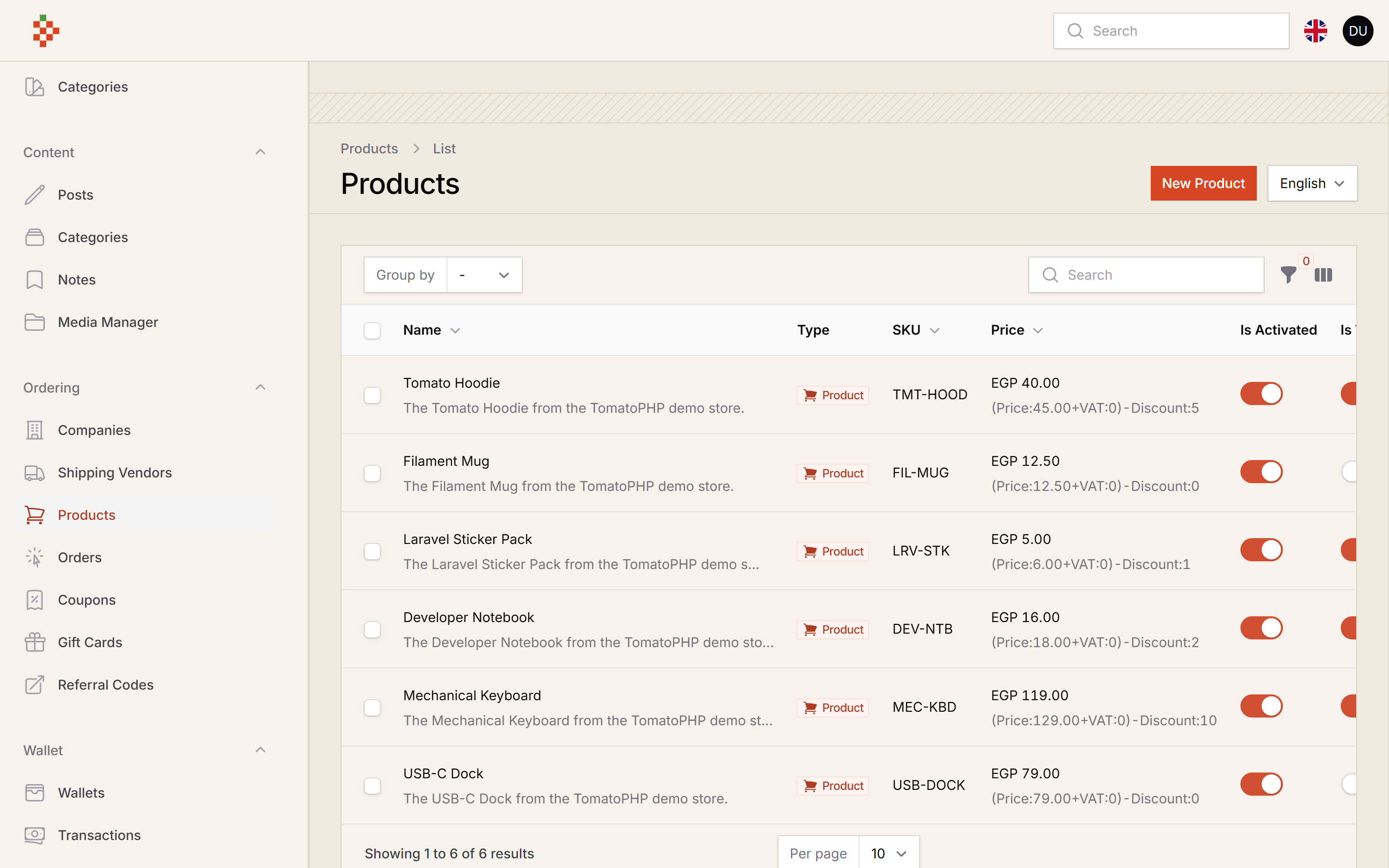 Products