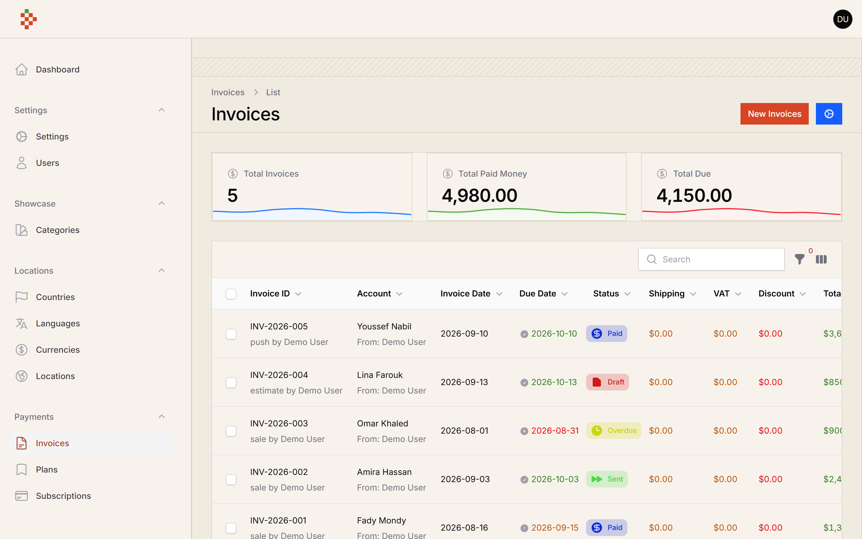 Invoices