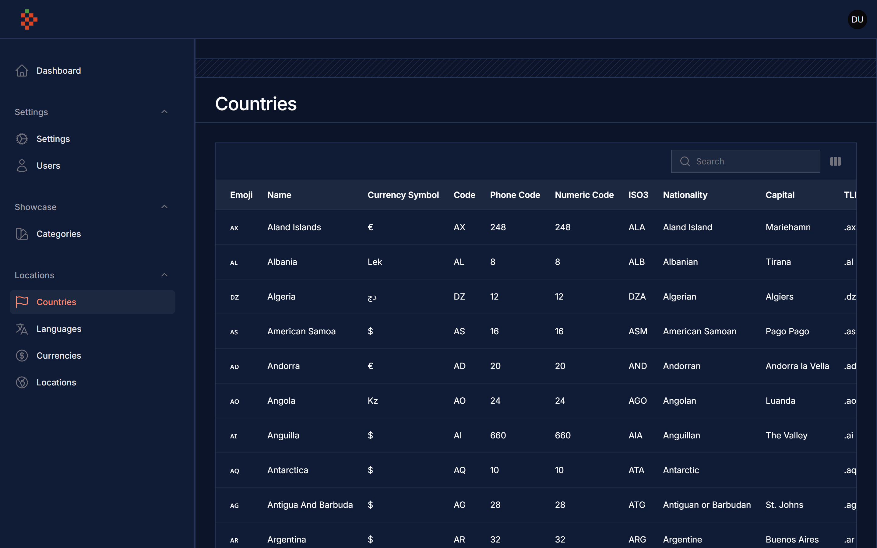 Countries Dark