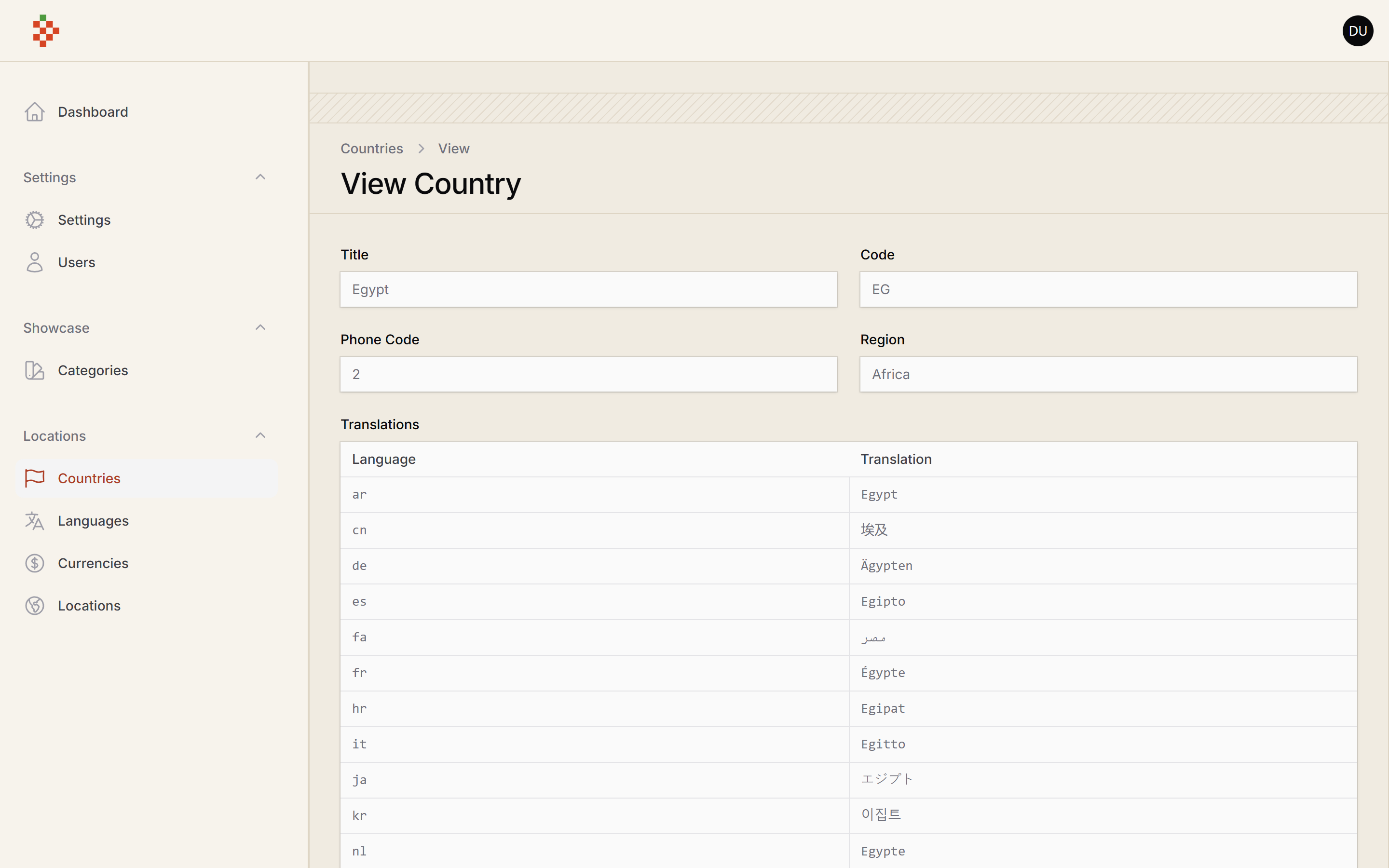 View Country