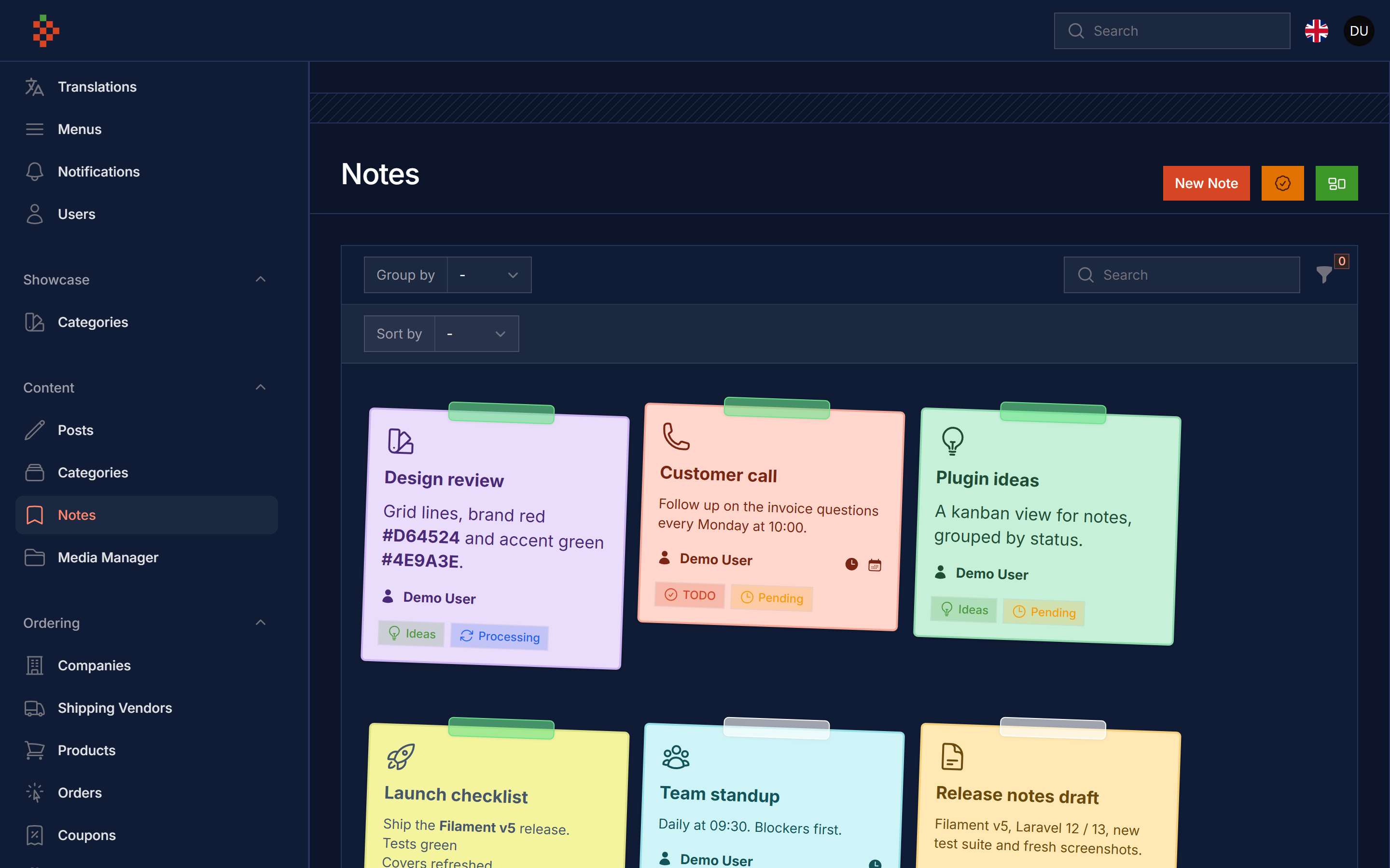 Notes Dark