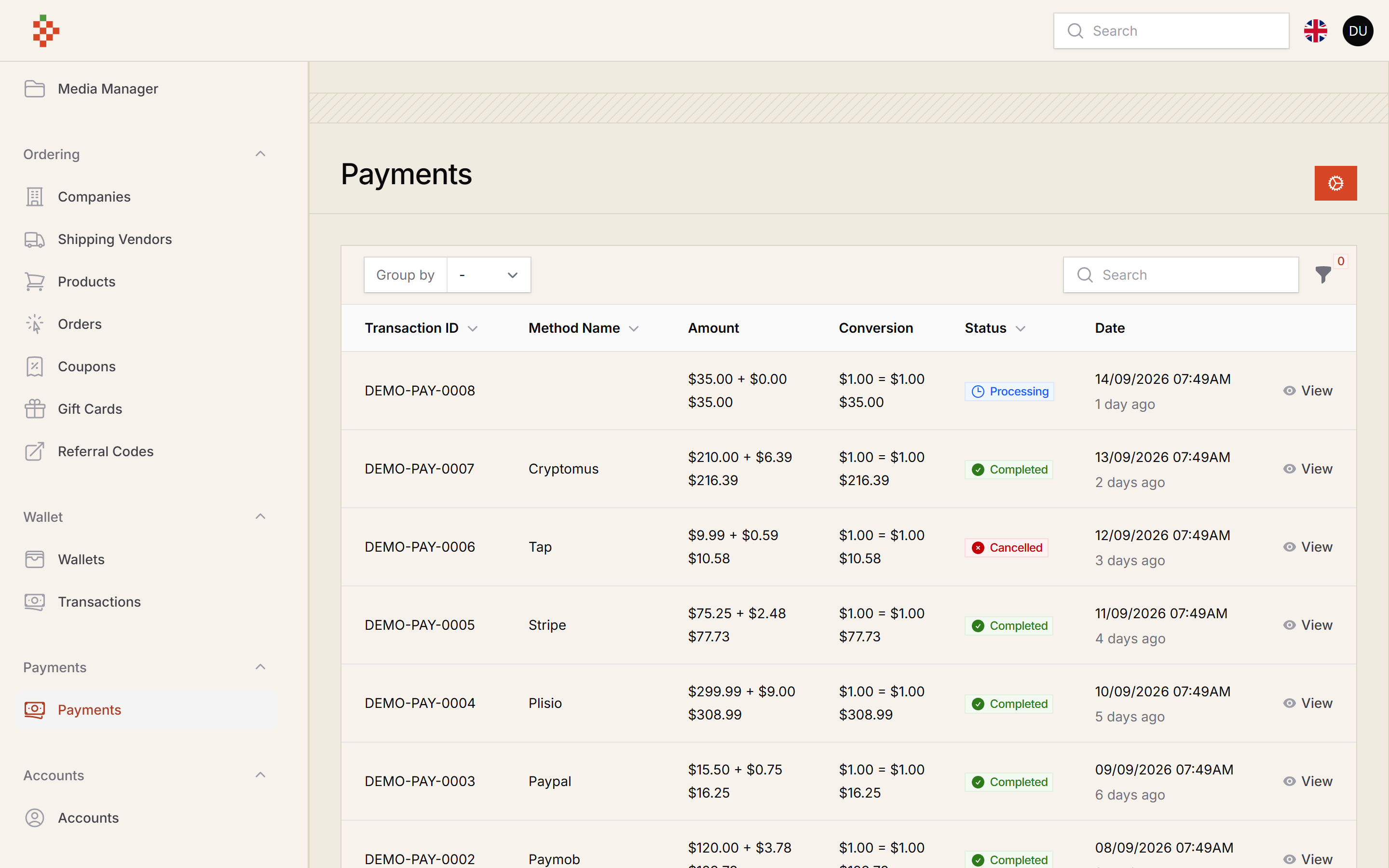 Payments