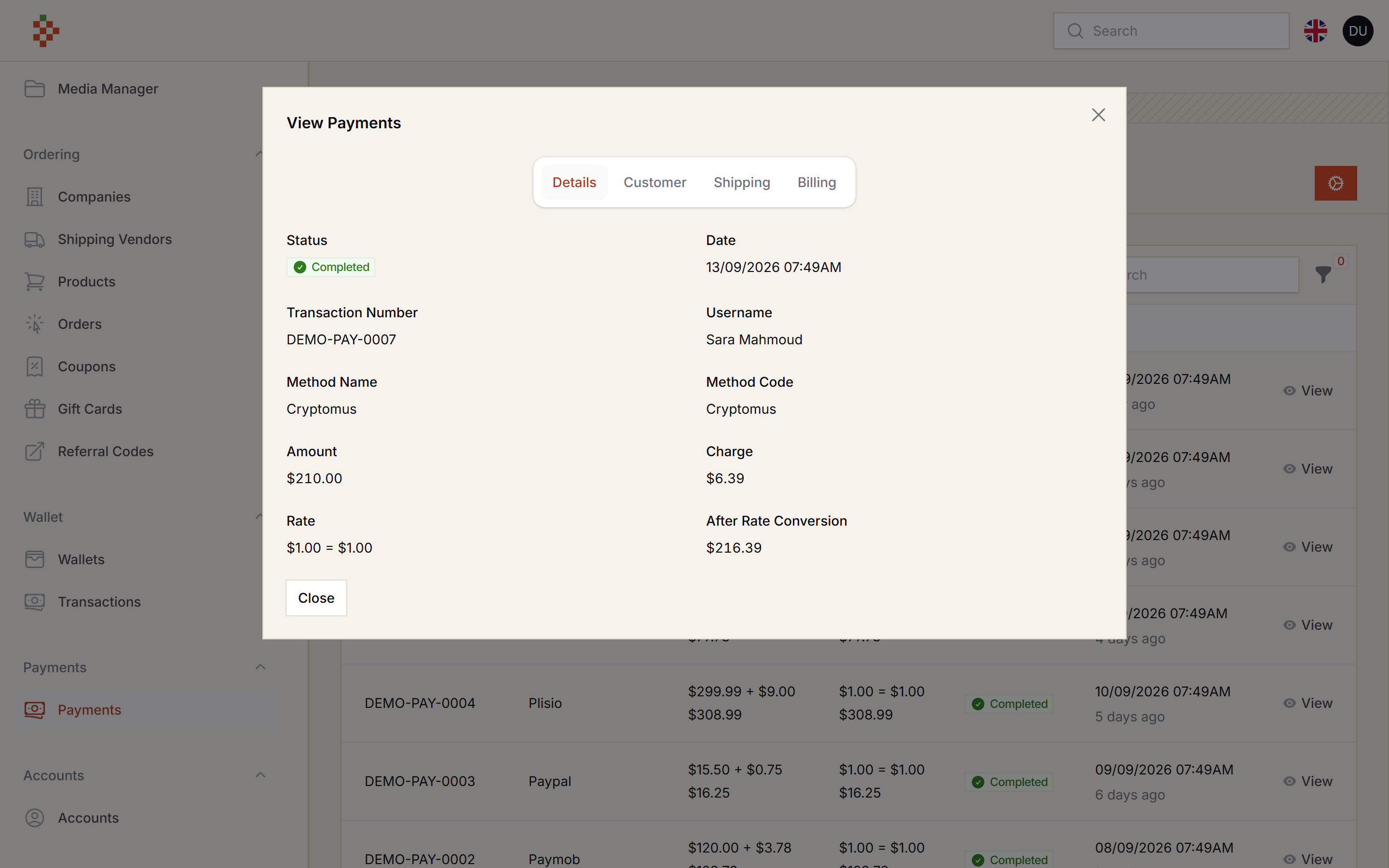 View Payment