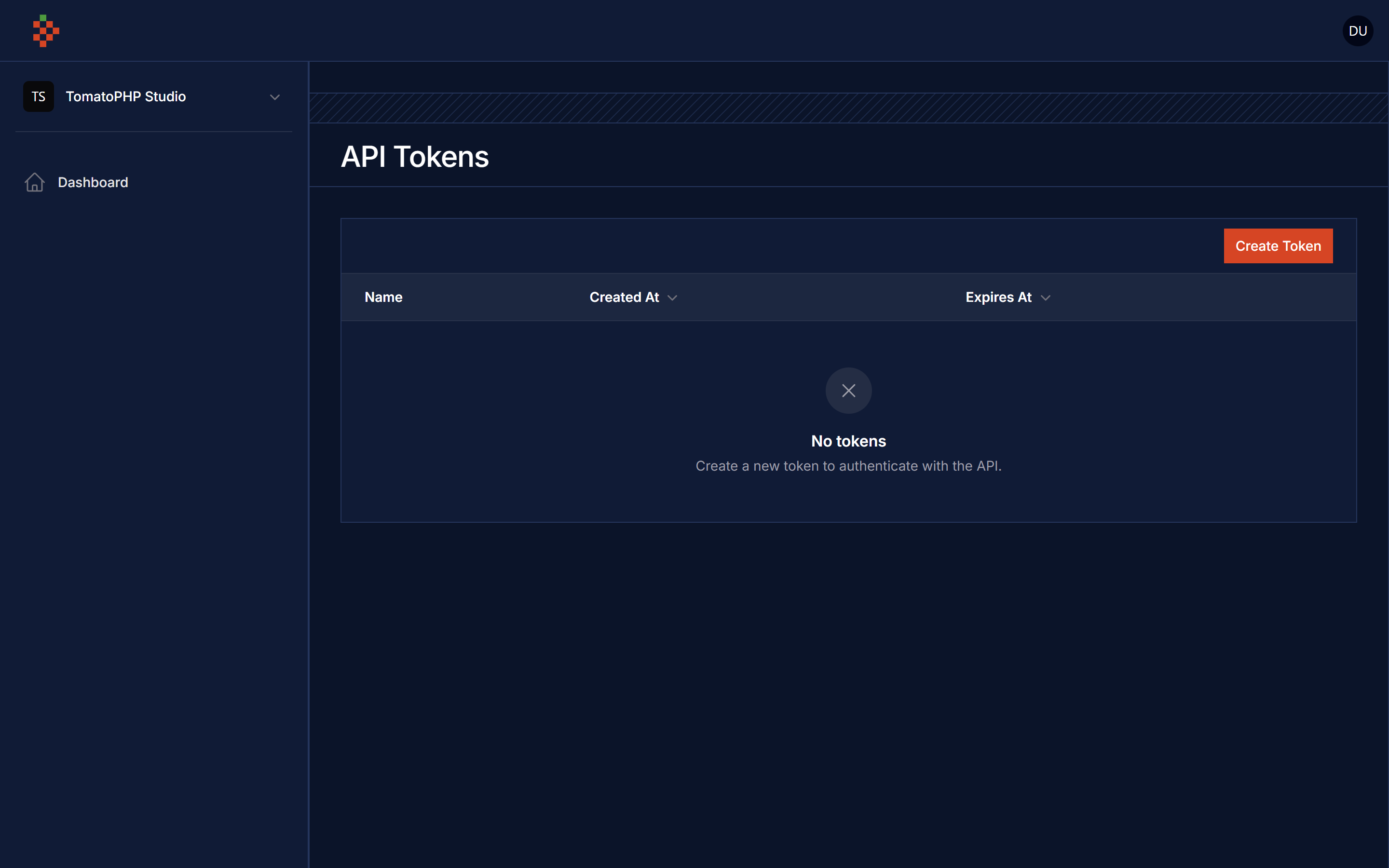 API Tokens Dark