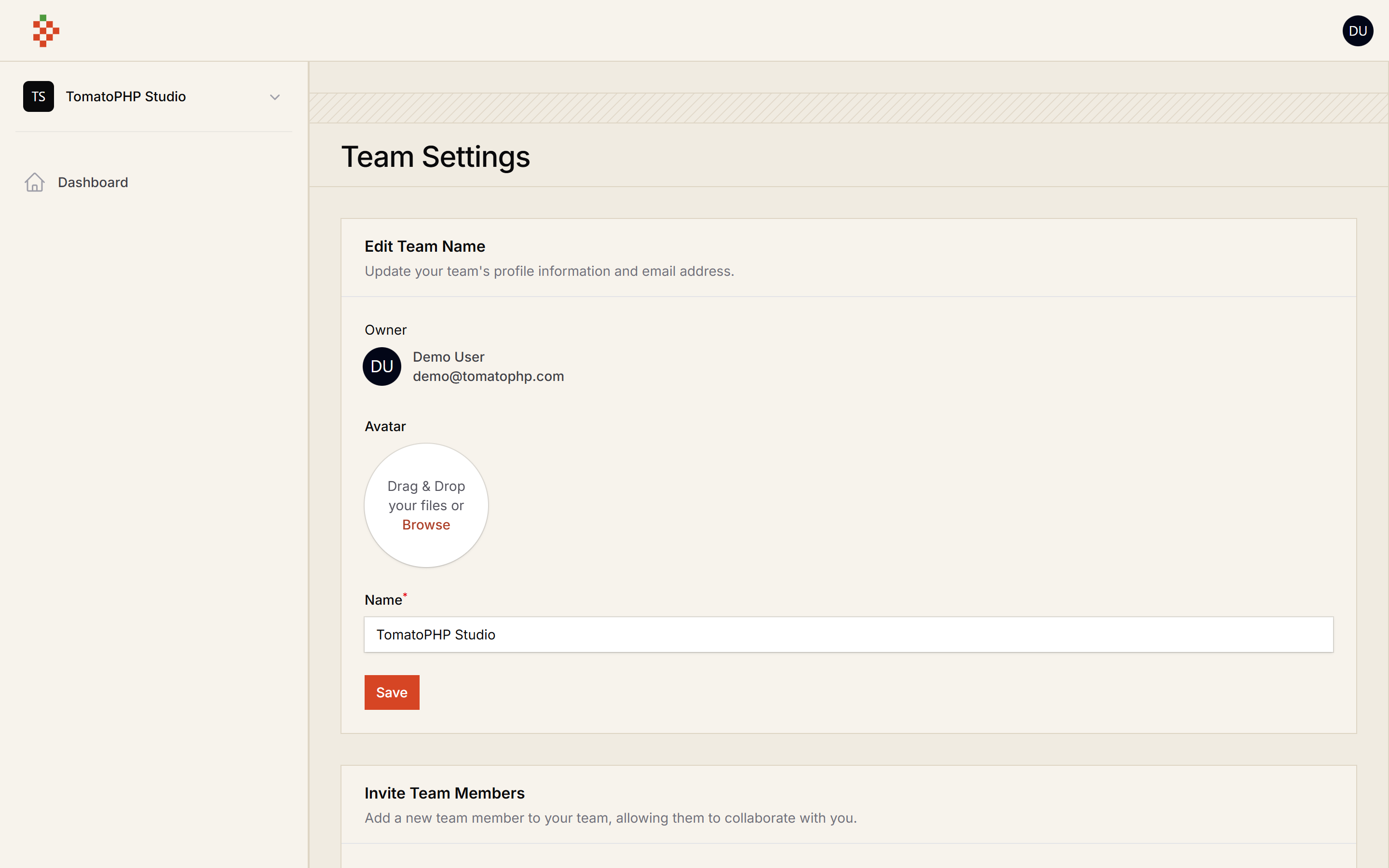 Team Settings