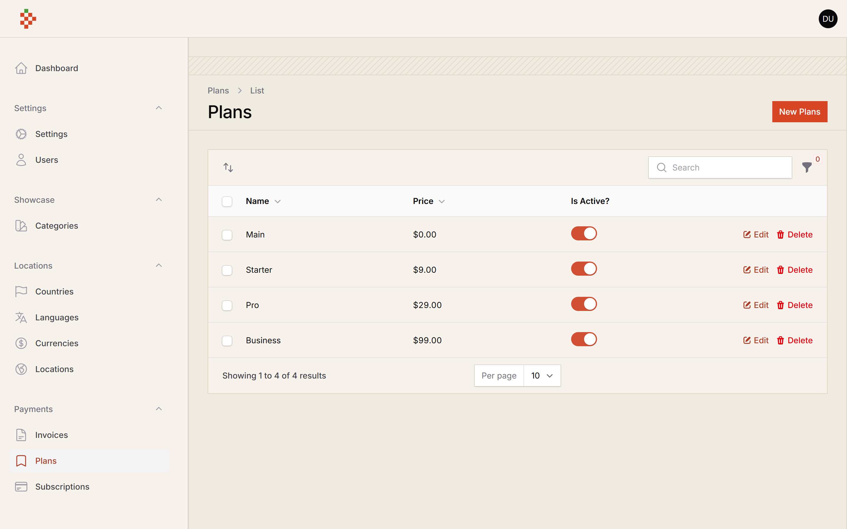 Plans