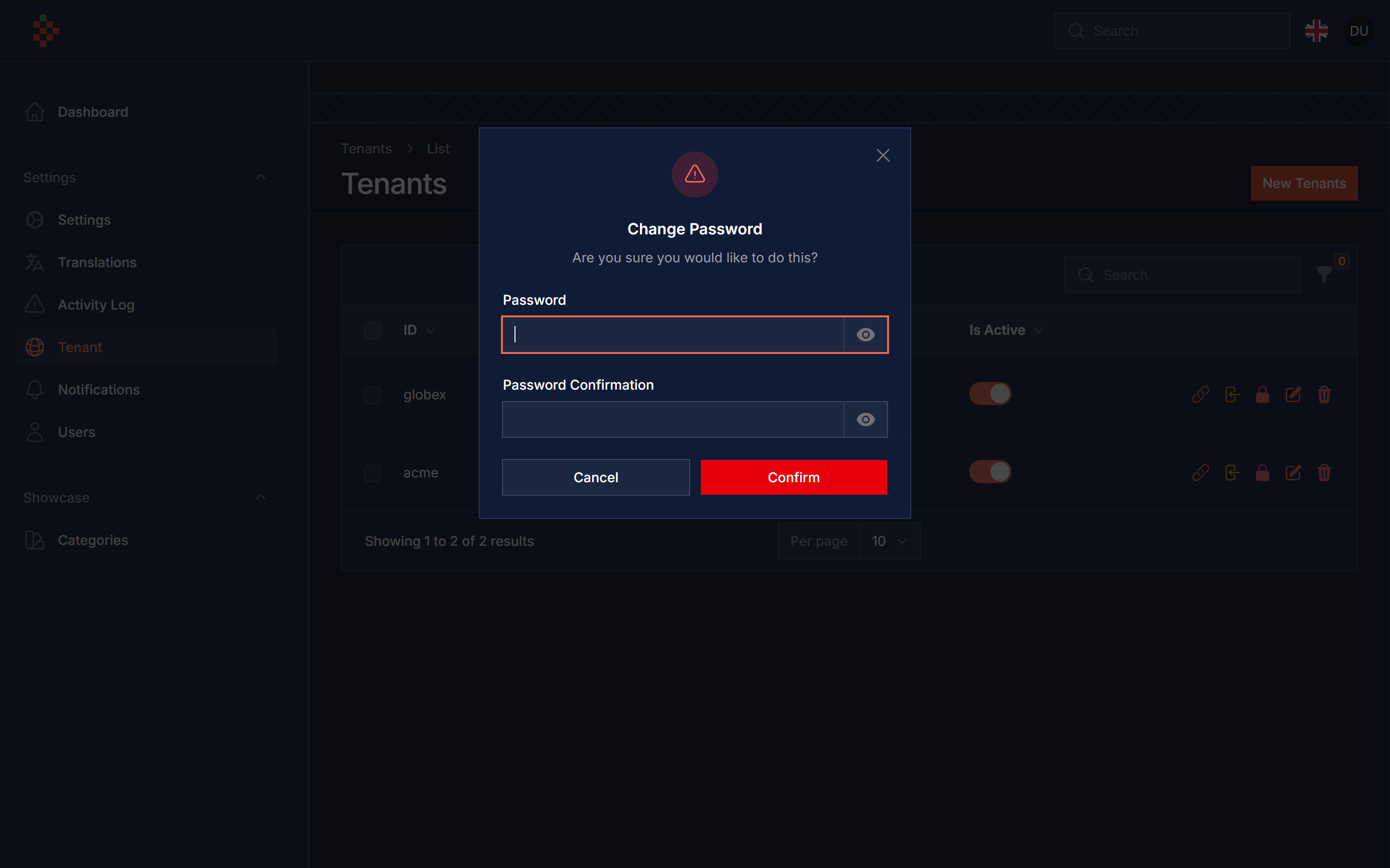 Password Dark