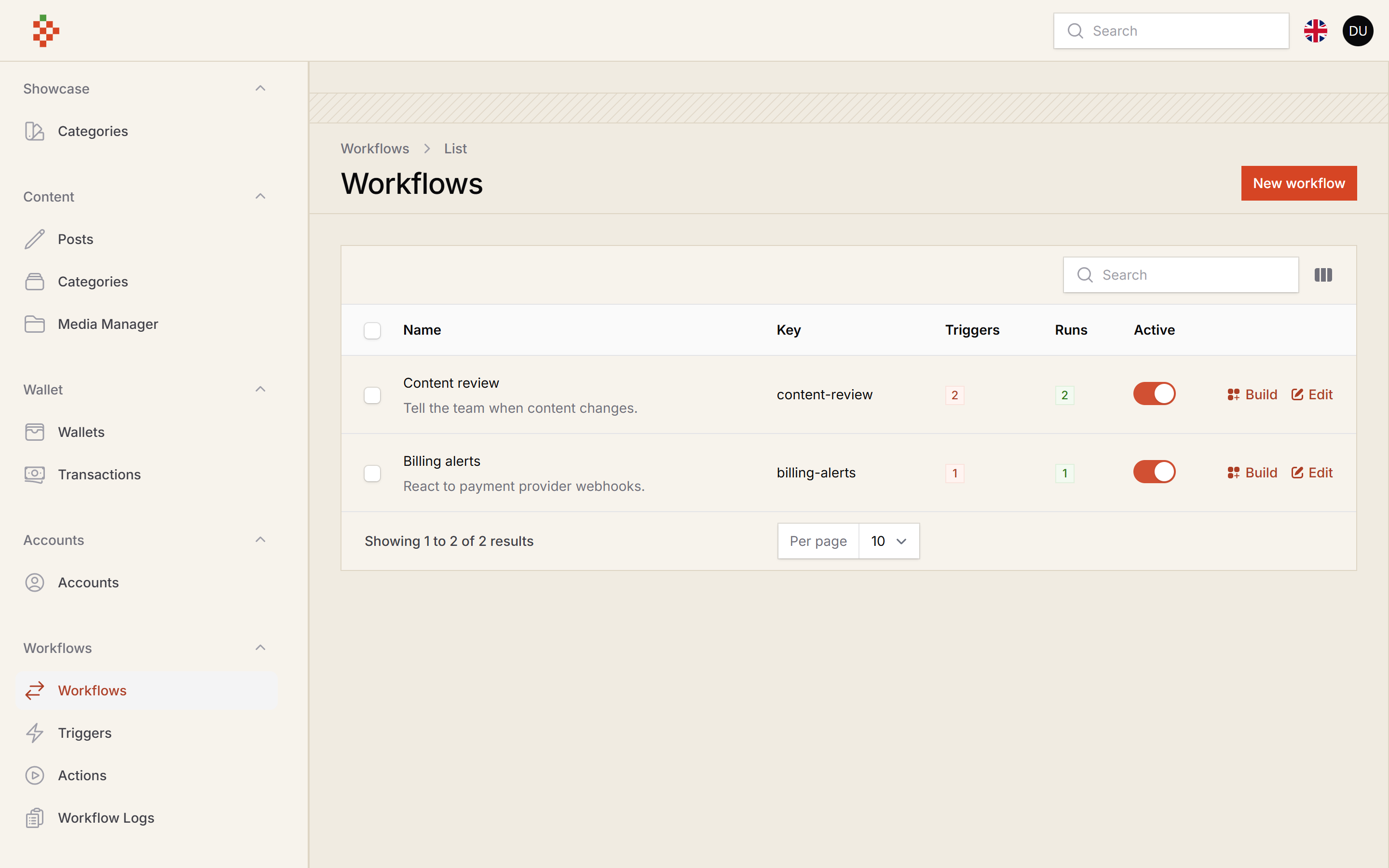 Workflows
