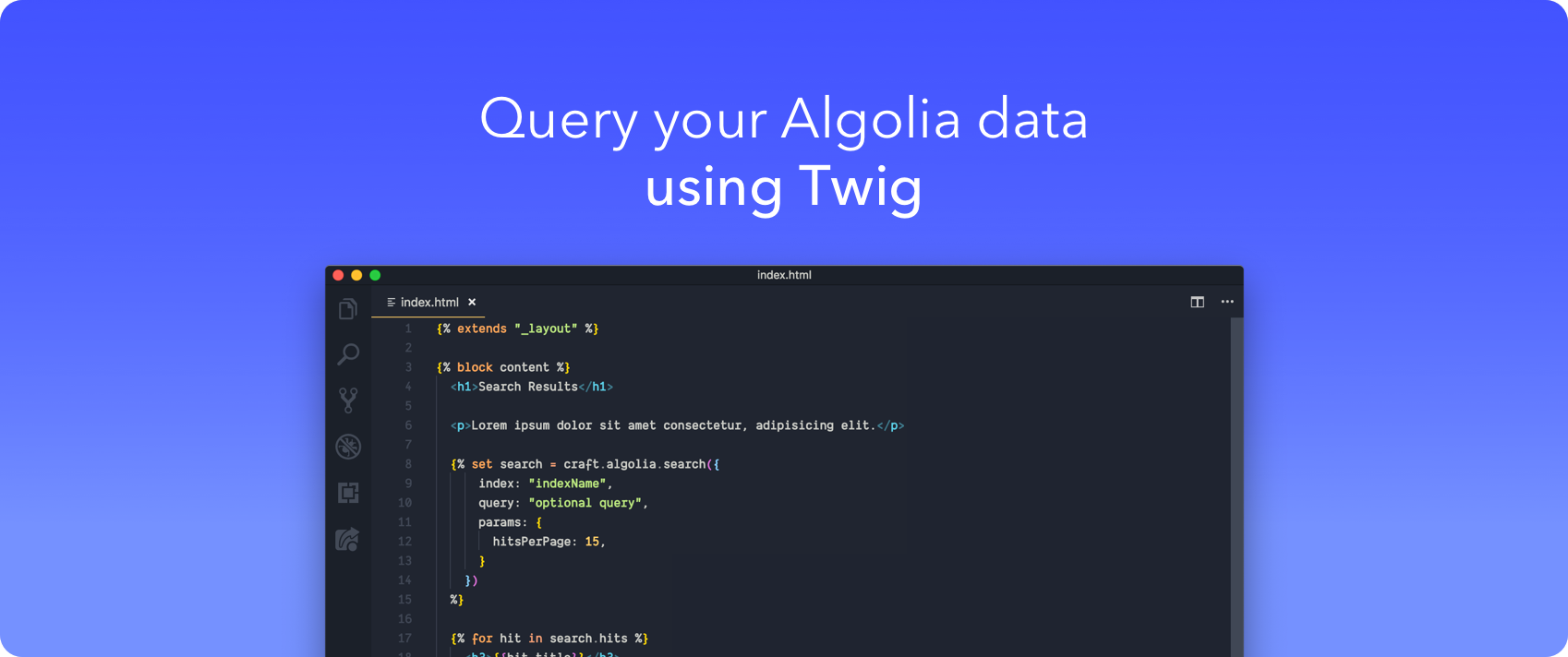 Query your Algolia data using Twig